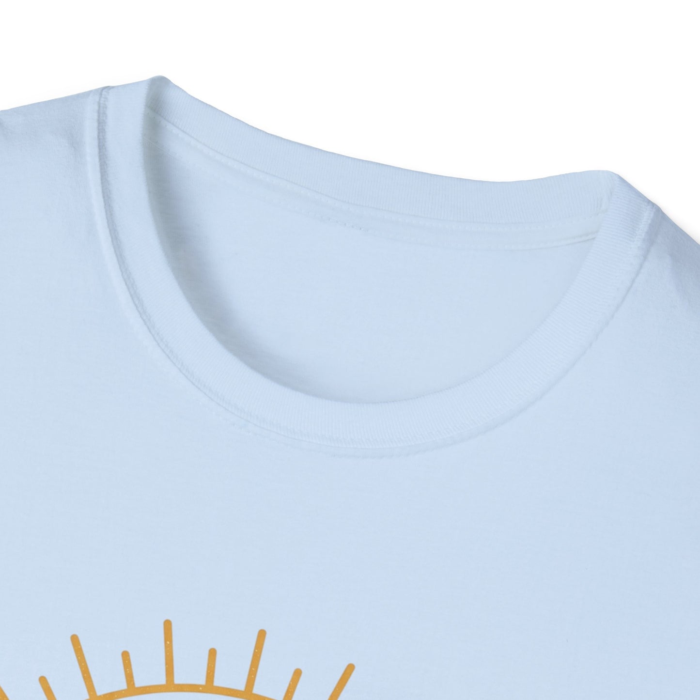 Lets Be Positive Today T-Shirt — Motivational Sunburst Graphic Tee