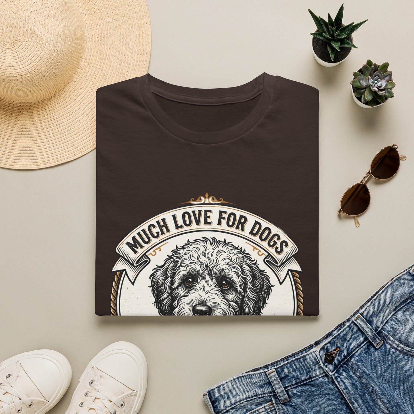 Much Love for Dogs T-Shirt — Vintage Dog Illustration Tee
