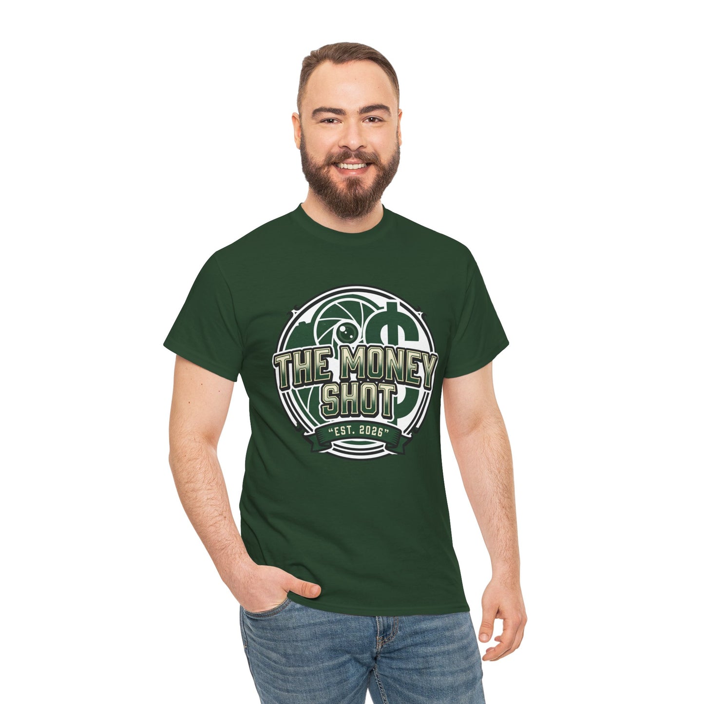 The Money Shot Graphic Tee — Retro Dollar Logo T-Shirt