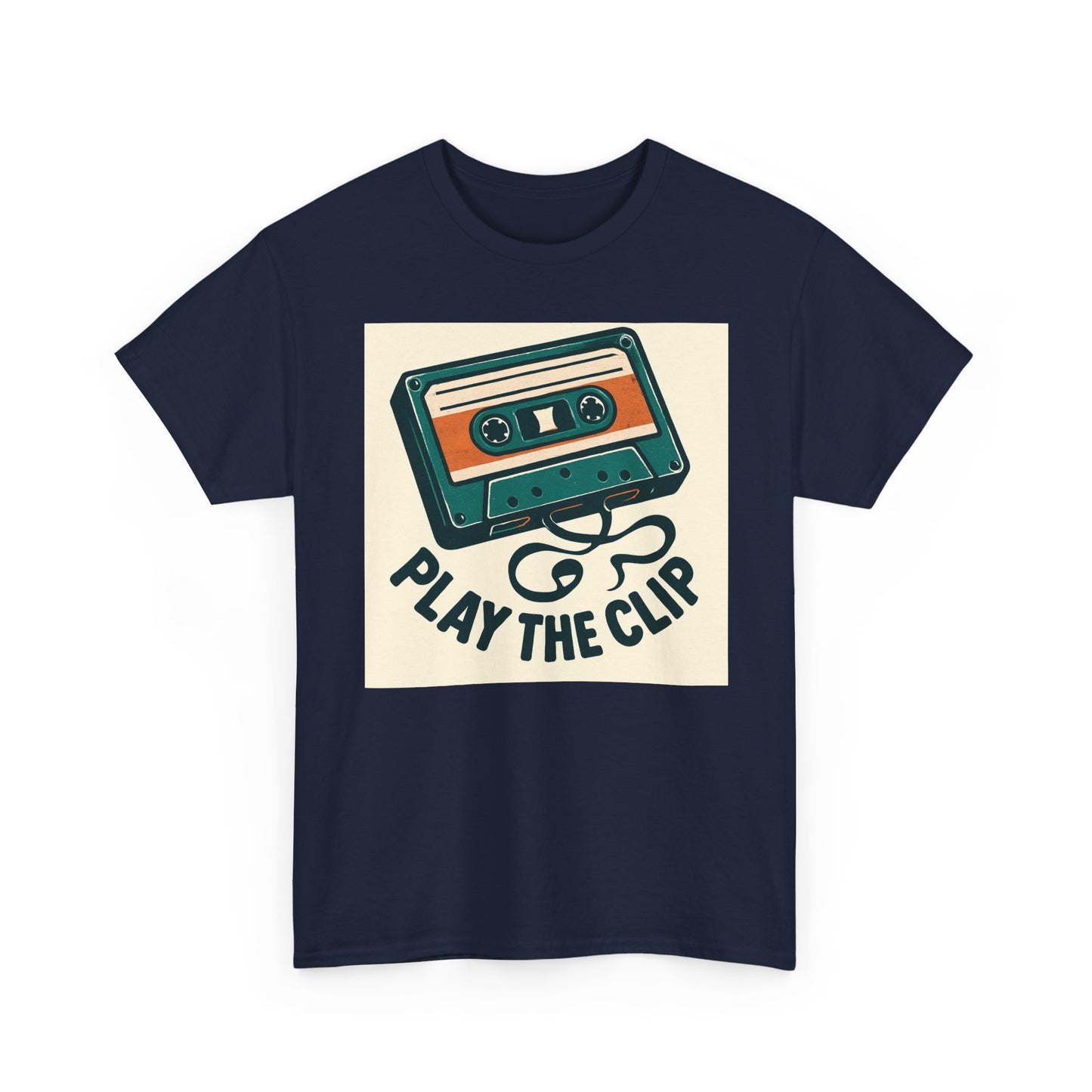 Cassette Tape 'Play the Clip' T-Shirt — Retro Music Tee Printify