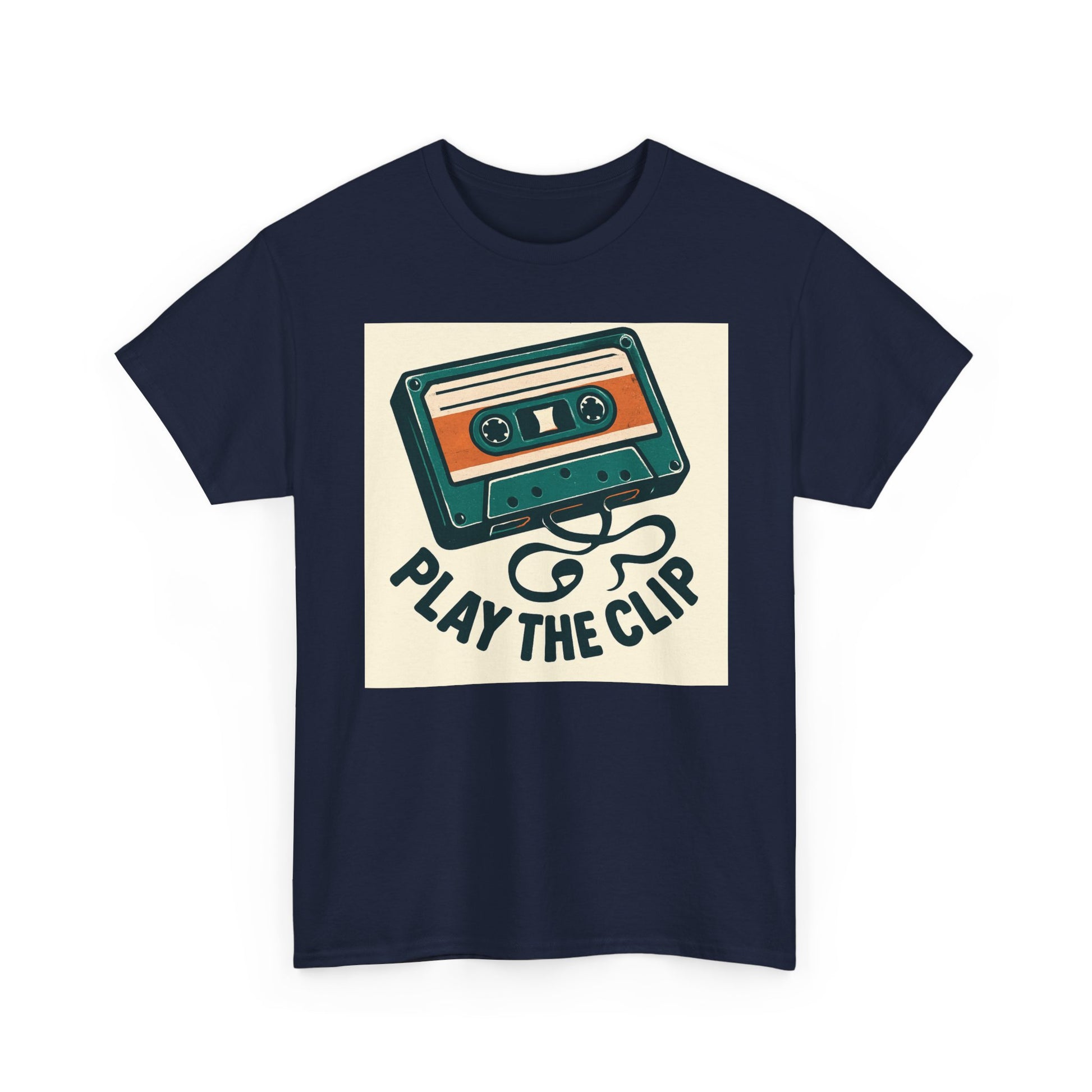 Cassette Tape 'Play the Clip' T-Shirt — Retro Music Tee Printify