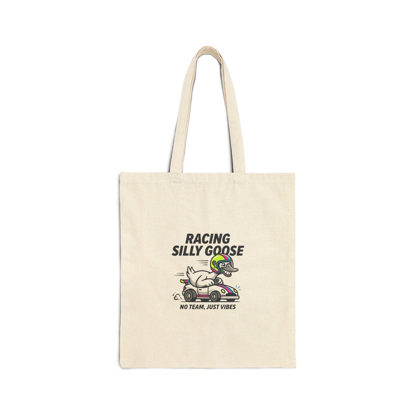 Racing Silly Goose Tote | motorsport parody, checkered race day