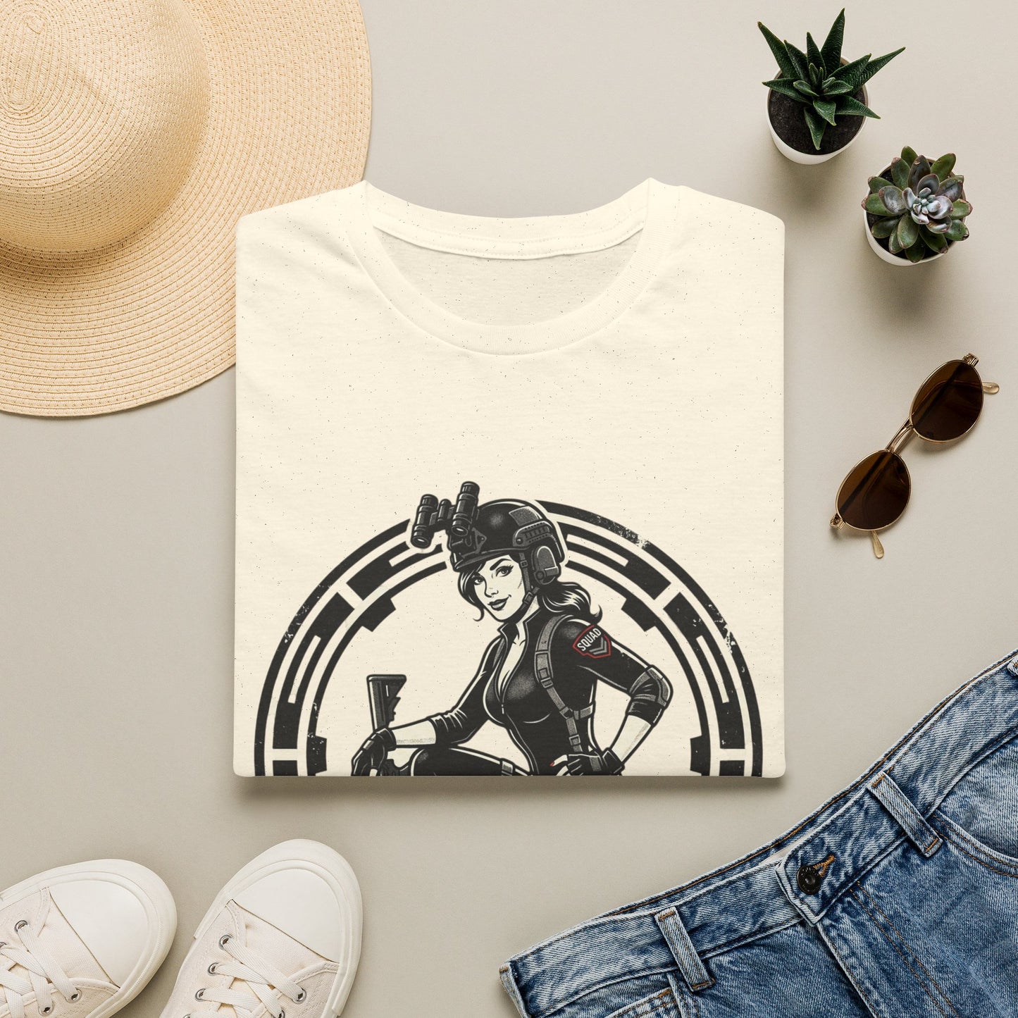 Power Pussy Graphic T-Shirt — Retro Pinup Catwoman Style Tee