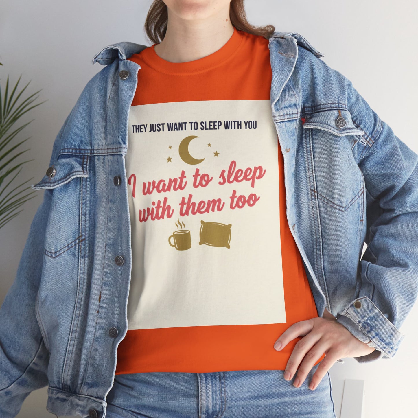 Sleepy Cats T-Shirt — "I Want to Sleep with Them Too" Cute Nighttime Pet Tee