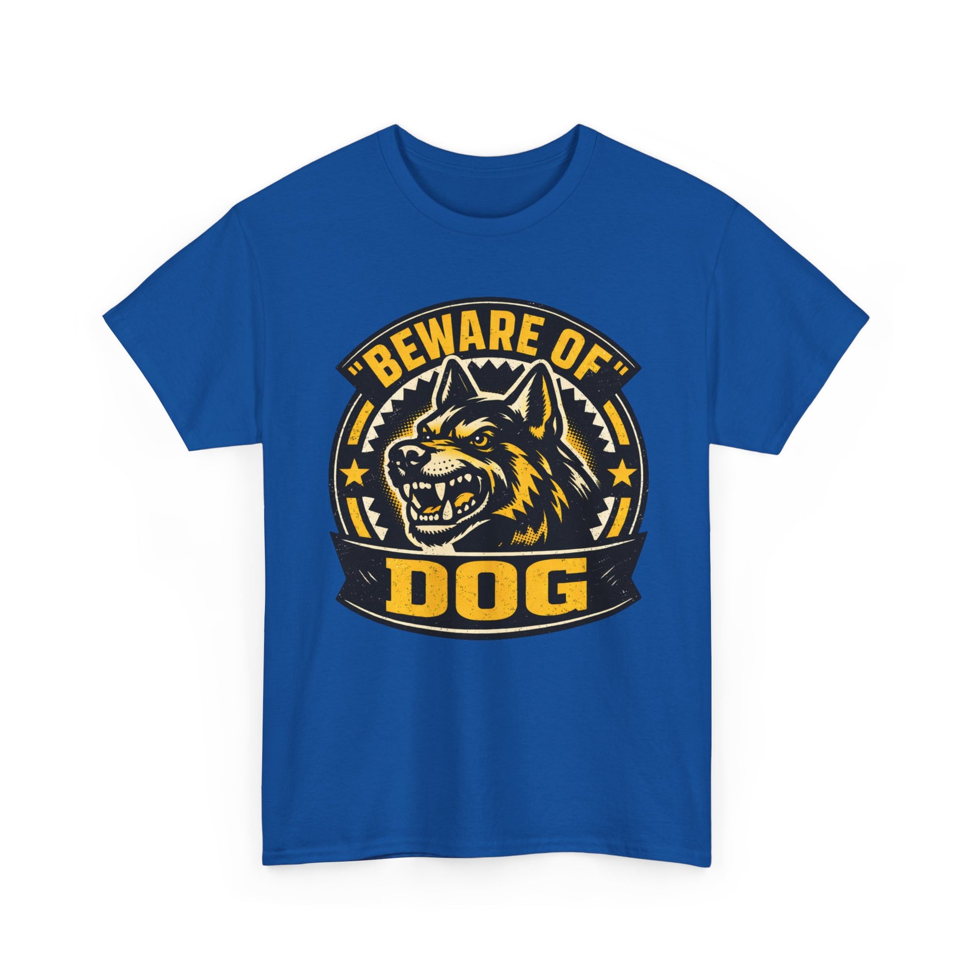 Beware of Dog T-Shirt — Retro Aggressive Dog Warning Graphic Tee Printify