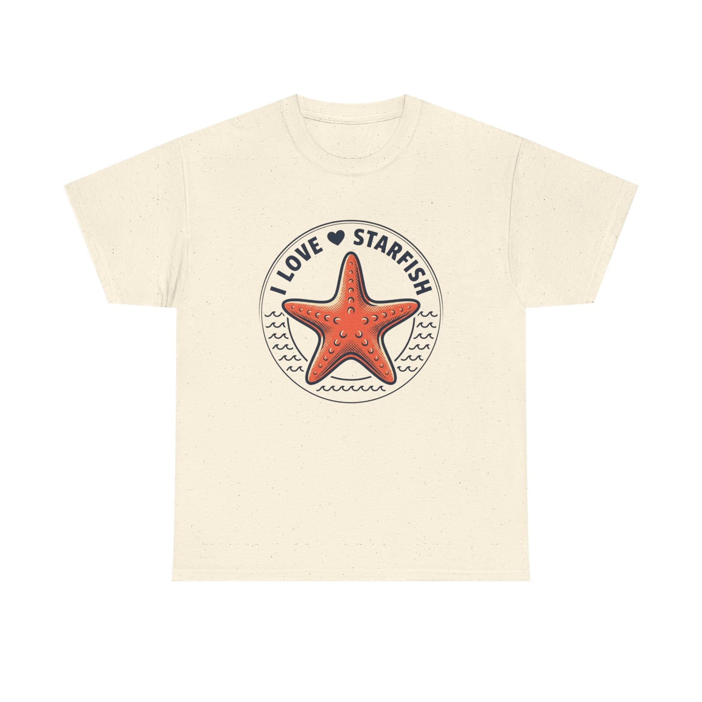 Starfish Tee — "I Love Starfish" Beach Graphic T-Shirt