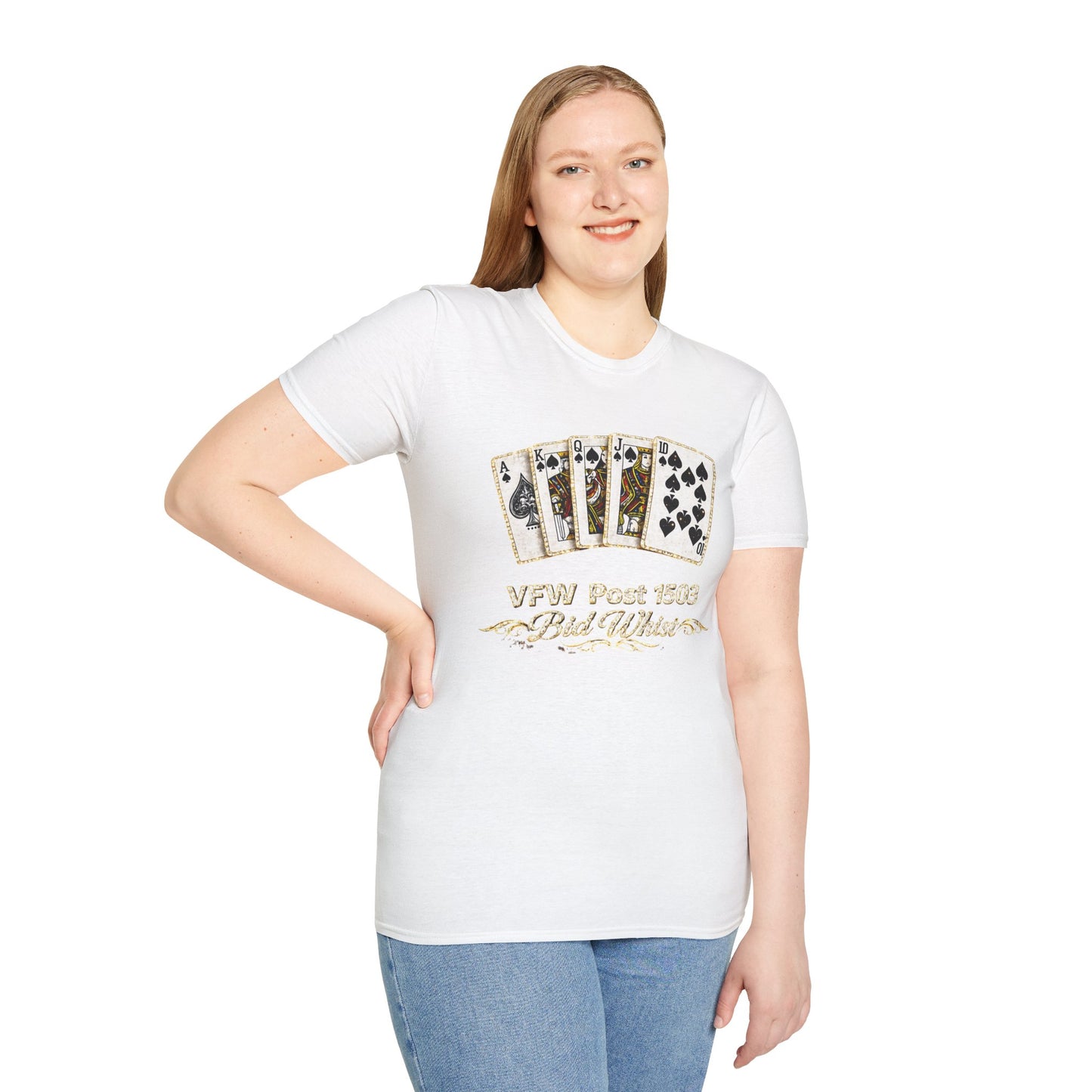 Bid Whist Playing Cards Tee — VFW Post 1503 Card Game T-Shirt