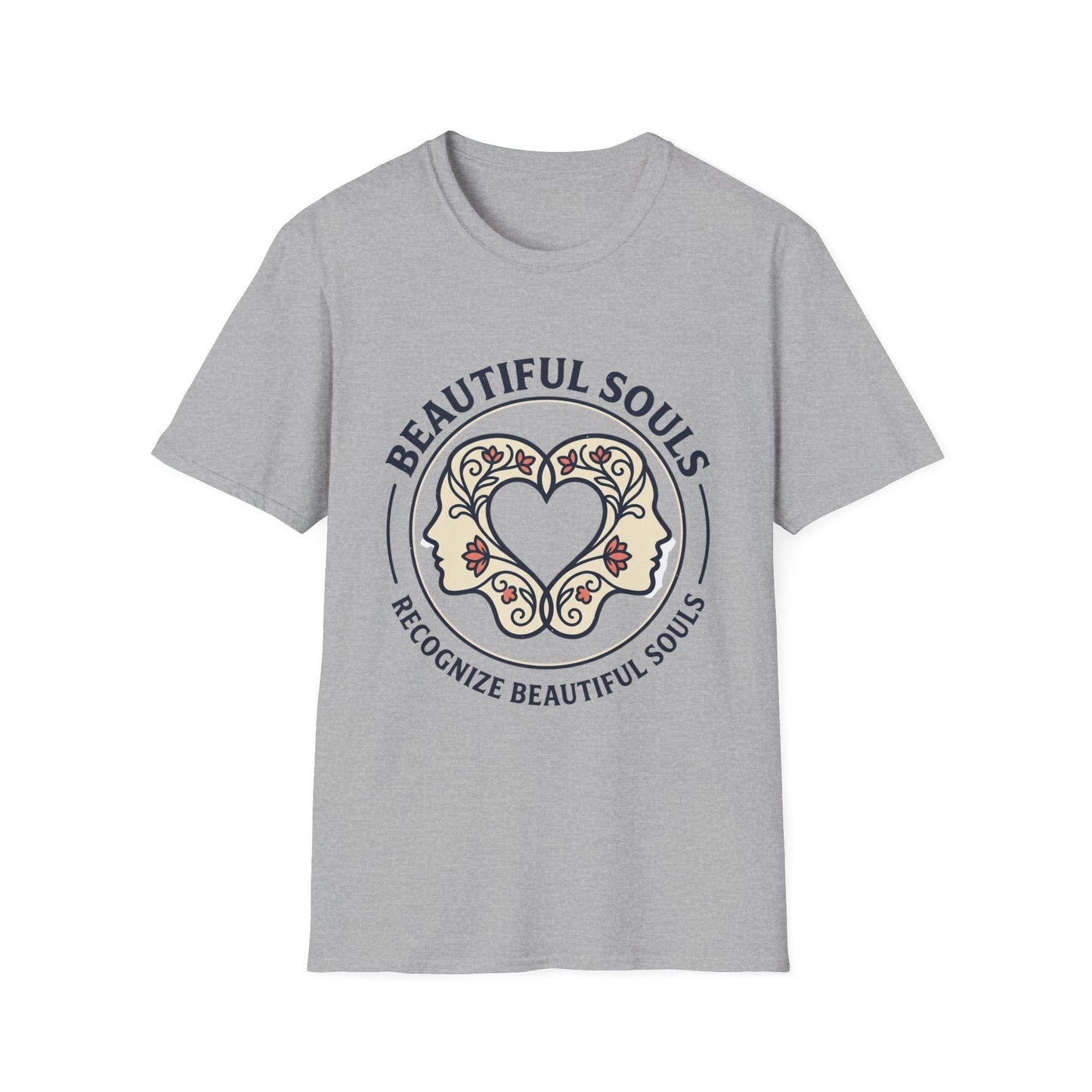 Beautiful Souls Graphic T-Shirt — "Beautiful Souls" Heart Floral Tee