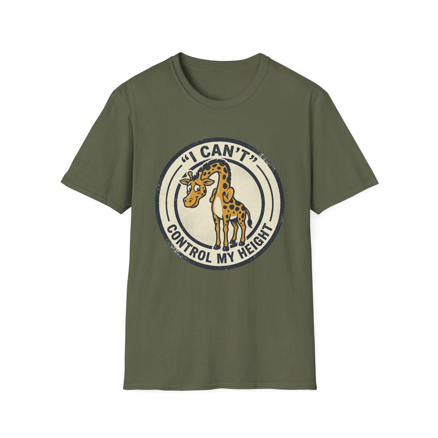 Giraffe 'I Can't Control My Height' T-Shirt