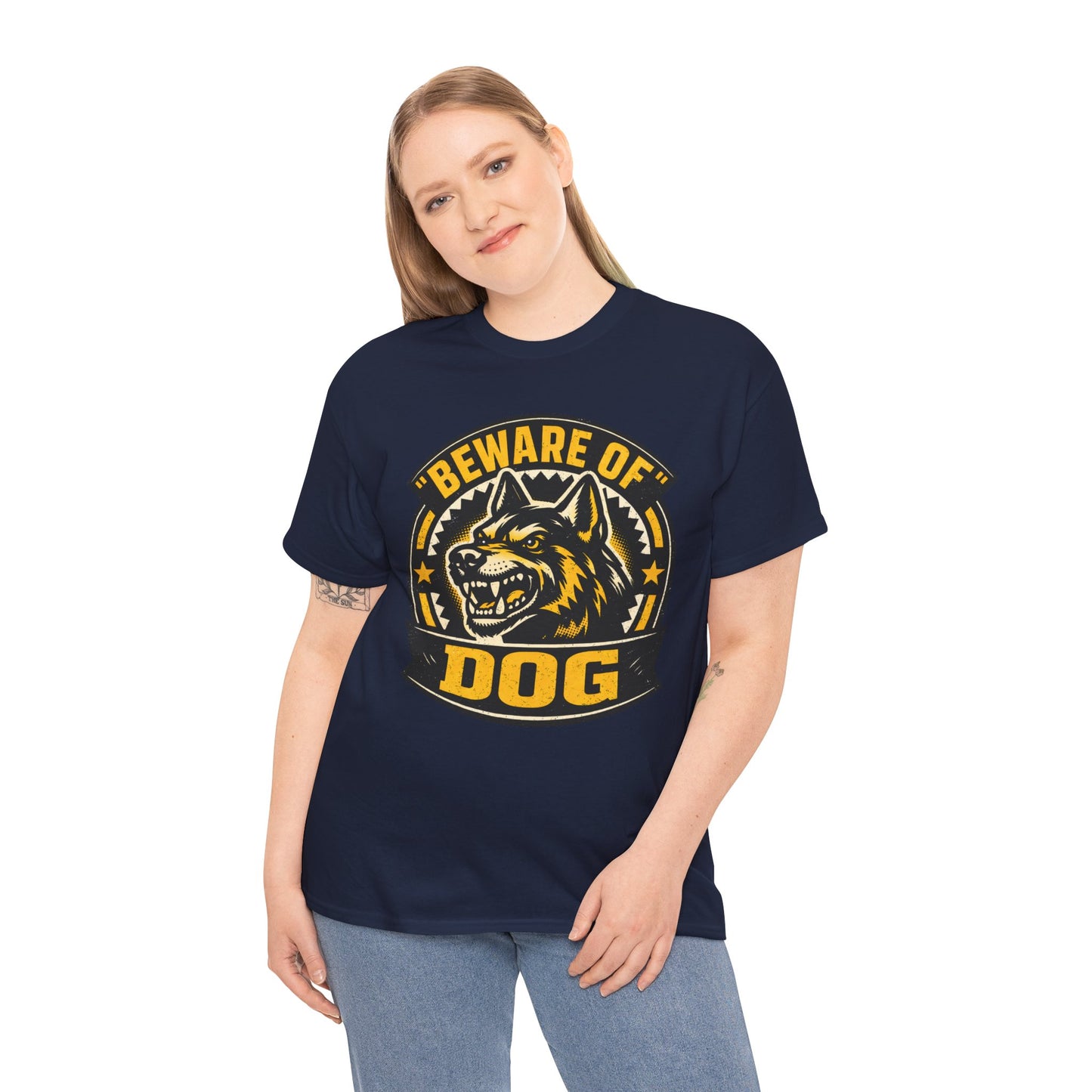 Beware of Dog T-Shirt — Retro Aggressive Dog Warning Graphic Tee Printify