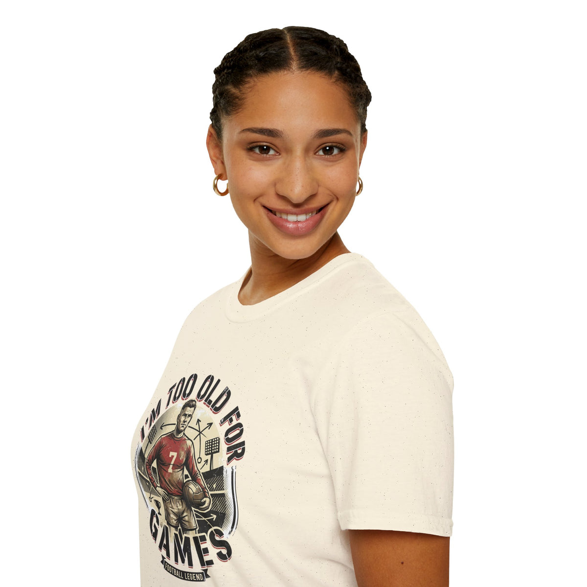 I'm Too Old for Games T-Shirt — Vintage Football Player Retro Tee