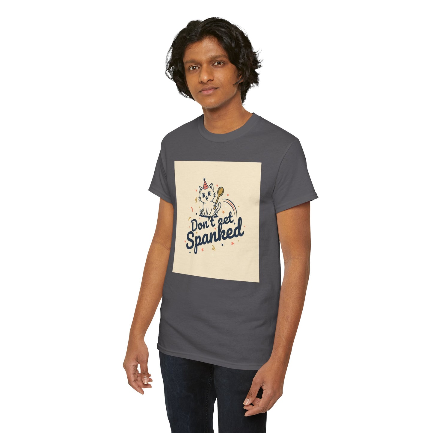 Don’t Get Spanked Cat Tee — Cute Retro Kitten Graphic T-Shirt Printify