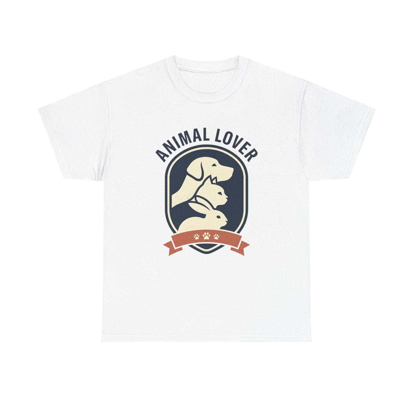 Animal Lover T-Shirt — Retro Pet Badge Tee (Dogs & Cats)