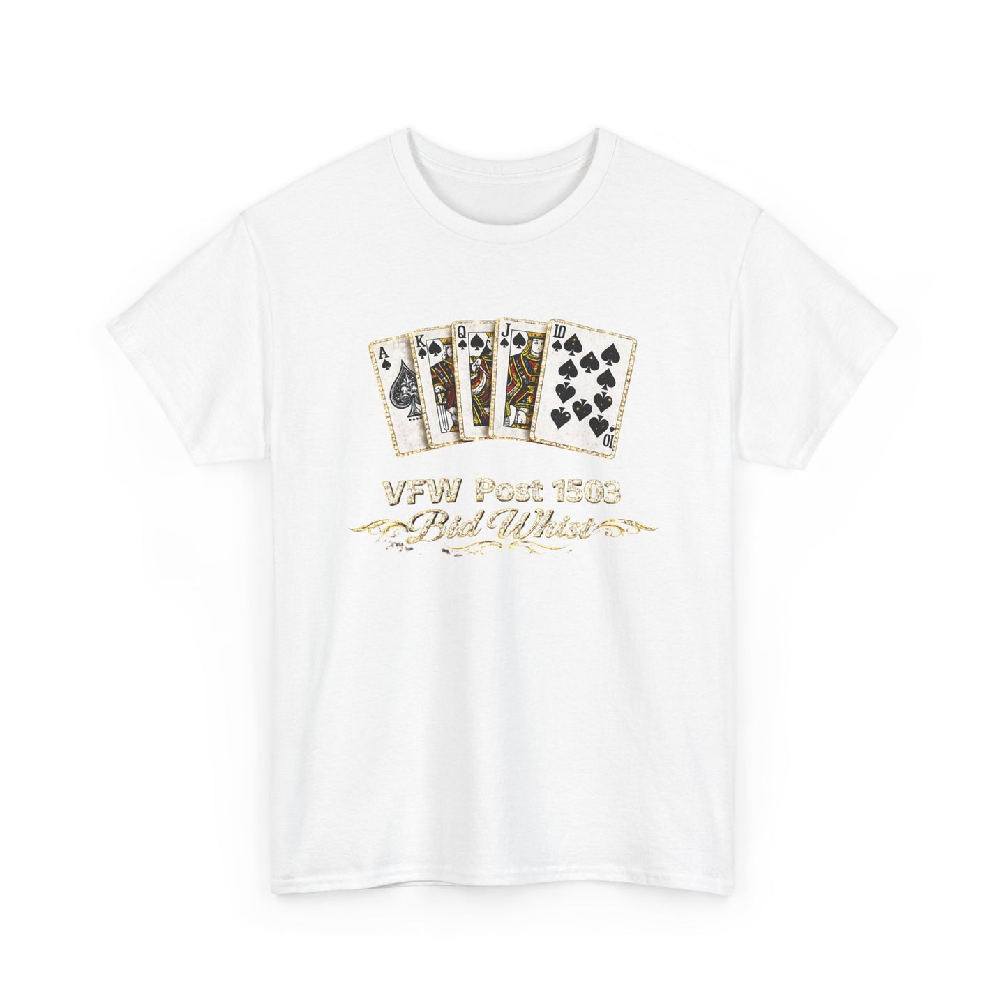 Veterans VFW Poker Night Tee – "VFW Post 1503" Playing Cards Design