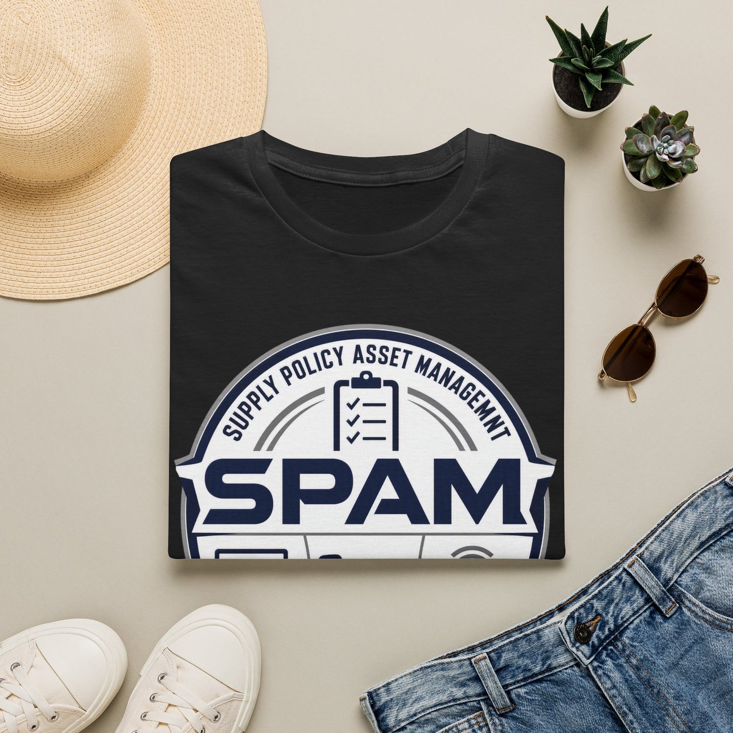 SPAM Supply Policy Asset Management T-Shirt — Logistics/ IT / Admin Graphic Tee