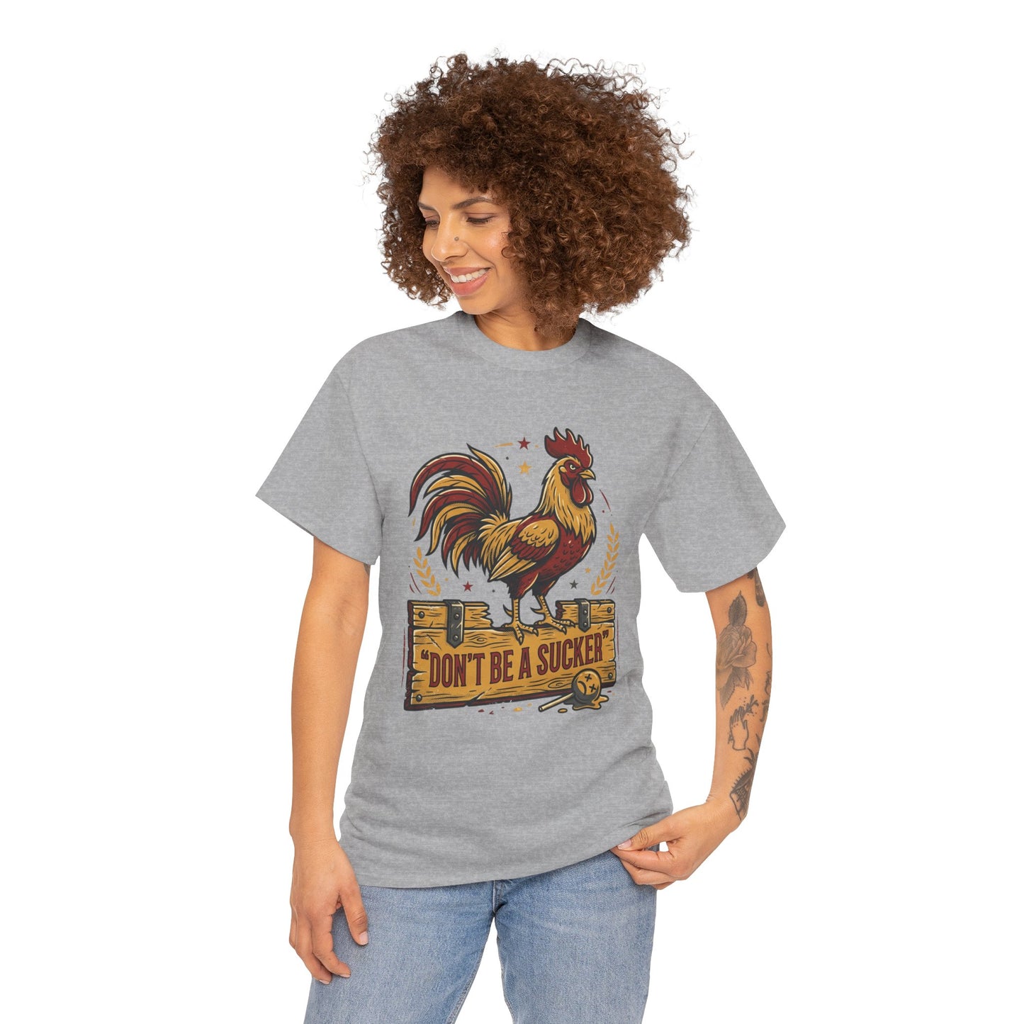 Rooster 'Don't Be a Sucker' Graphic Tee Printify