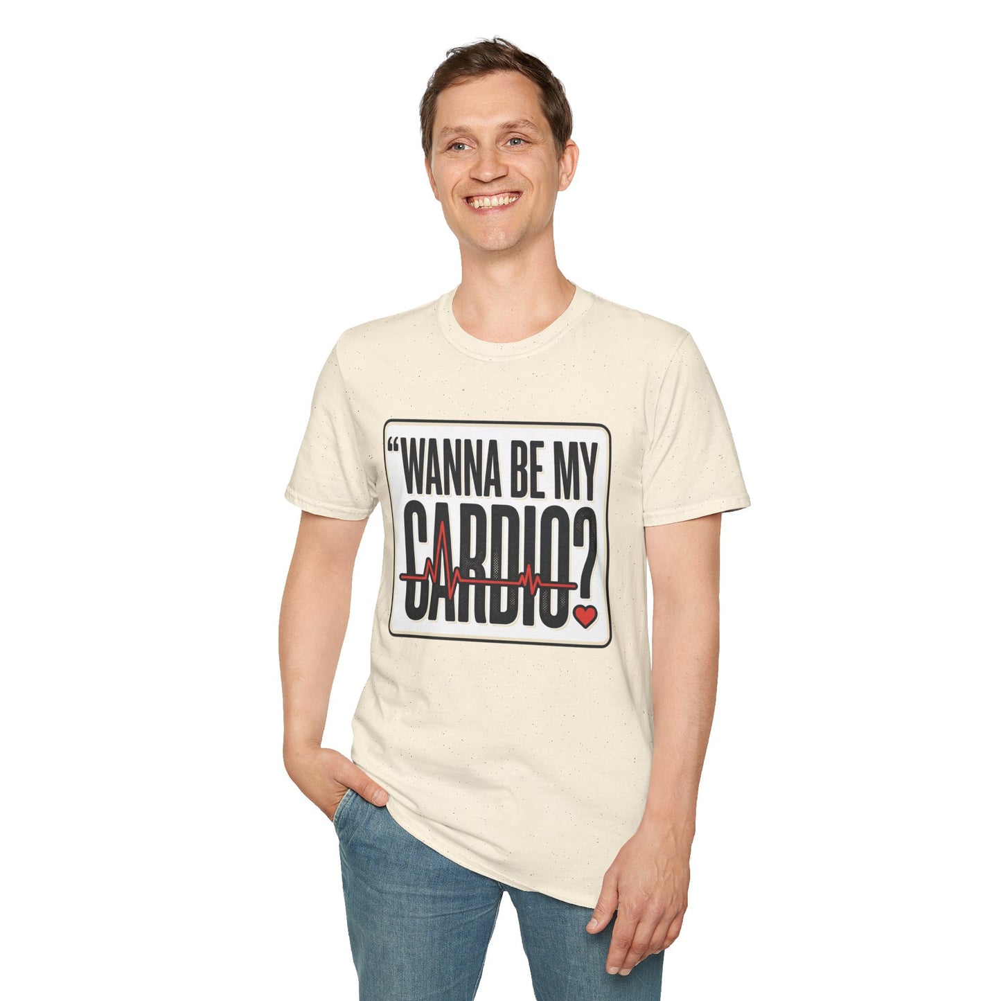 Wanna Be My Cardio? T-Shirt — Funny Fitness Graphic Tee for Gym Lovers