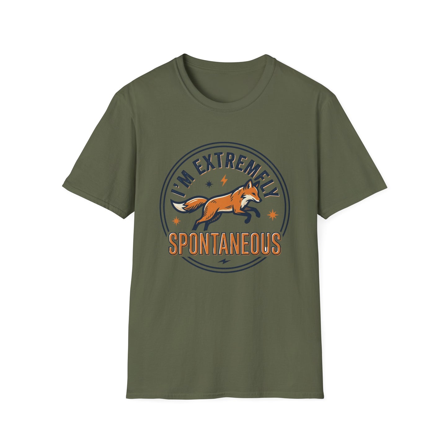 I'm Extremely Spontaneous Fox T-Shirt — Funny Adventure Graphic Tee