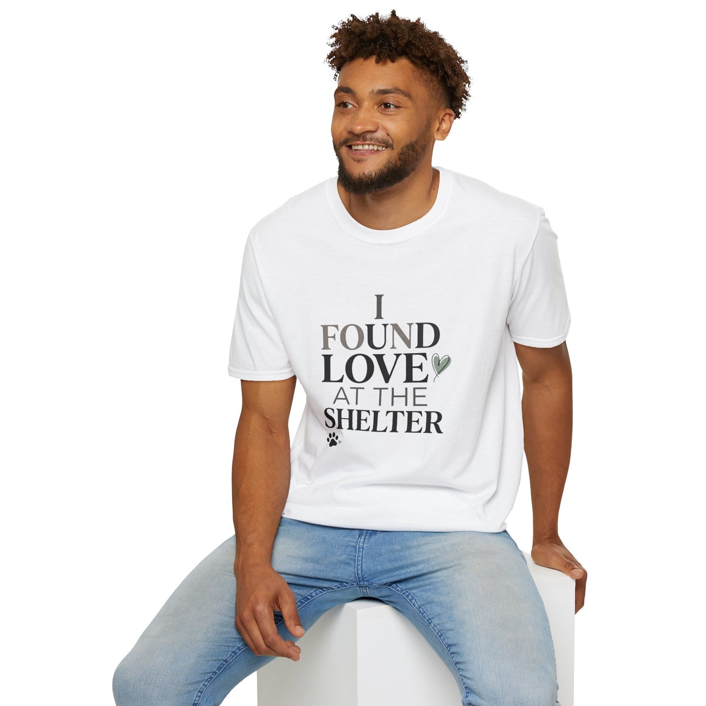 I Found Love at the Shelter T-Shirt — Rescue Pet Adoption Tee