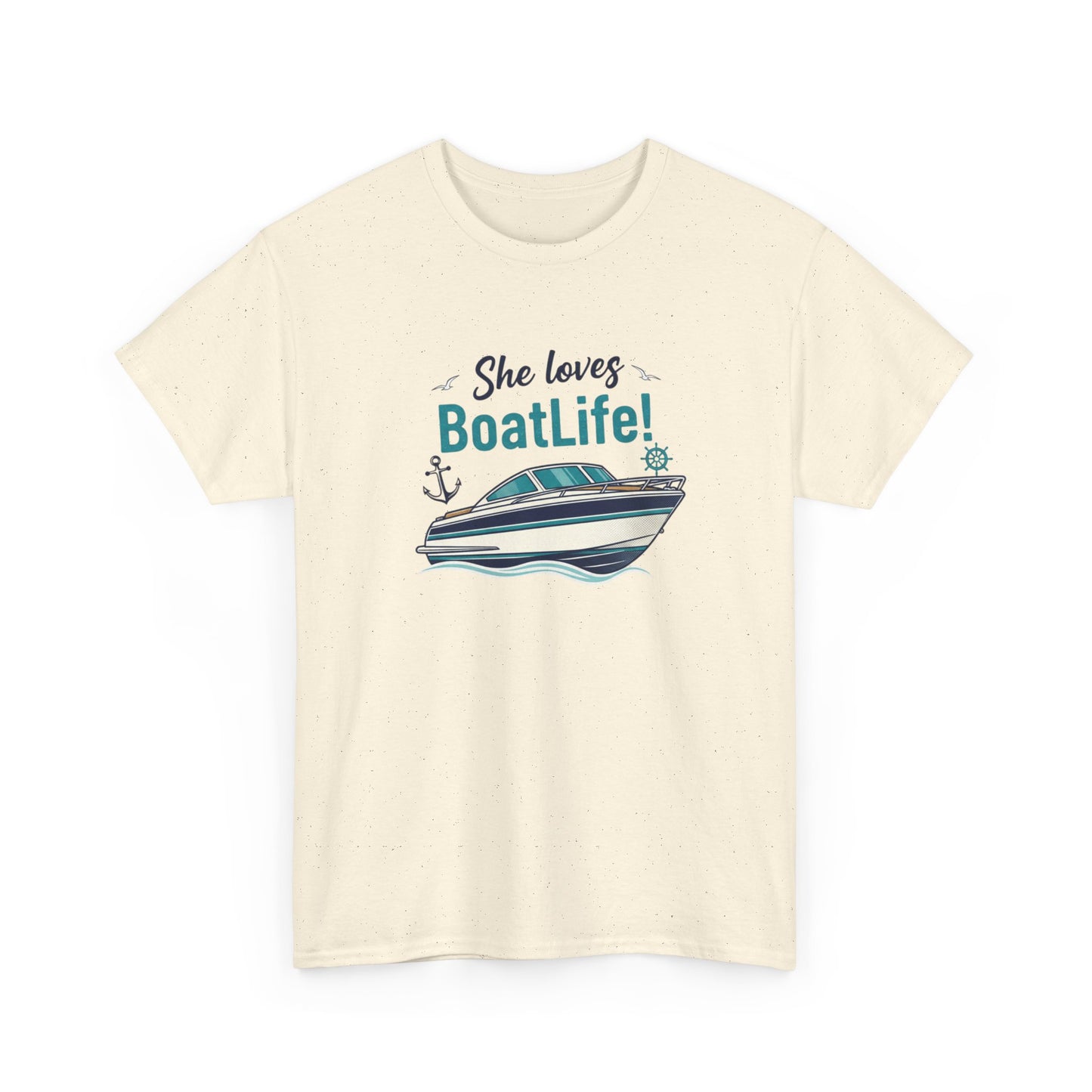 Boat Life T-Shirt — "She Loves BoatLife!" Graphic Tee for Boating Fans