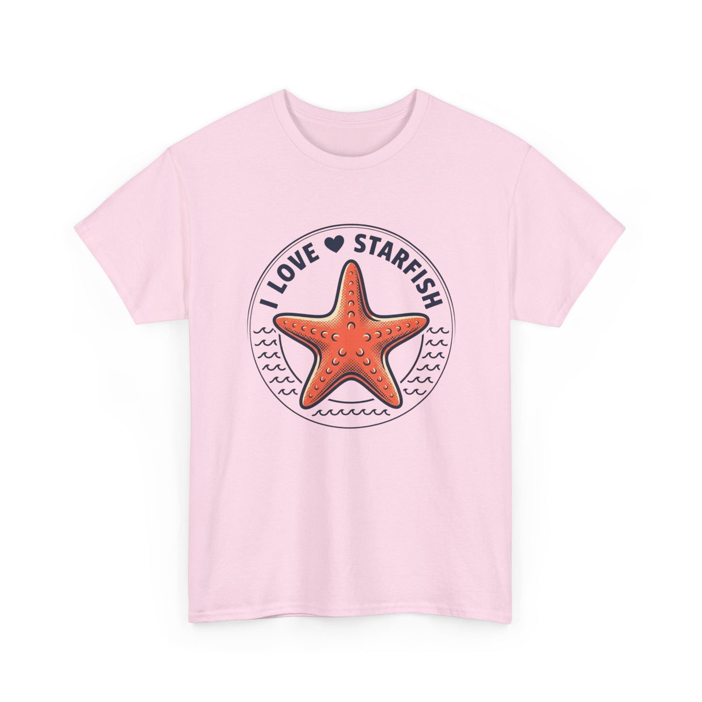 Starfish Tee — "I Love Starfish" Beach Graphic T-Shirt