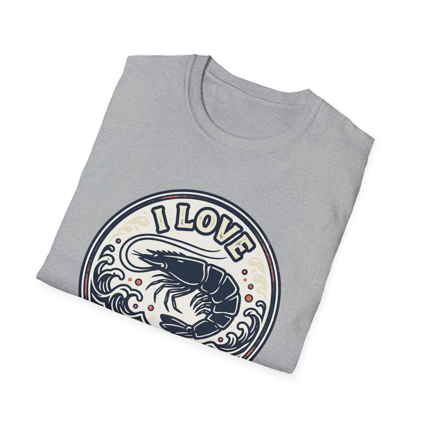I Love Shrimp T-Shirt — Retro Seafood Crew Tee