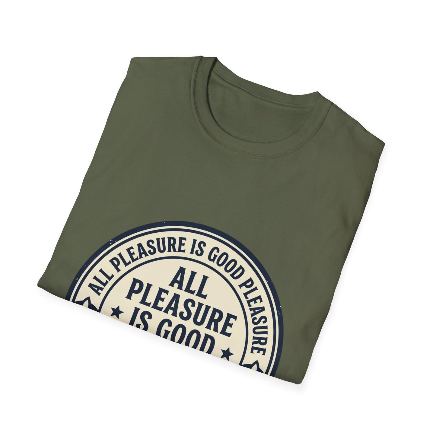 "All Pleasure Is Good Pleasure" Vintage Badge Tee