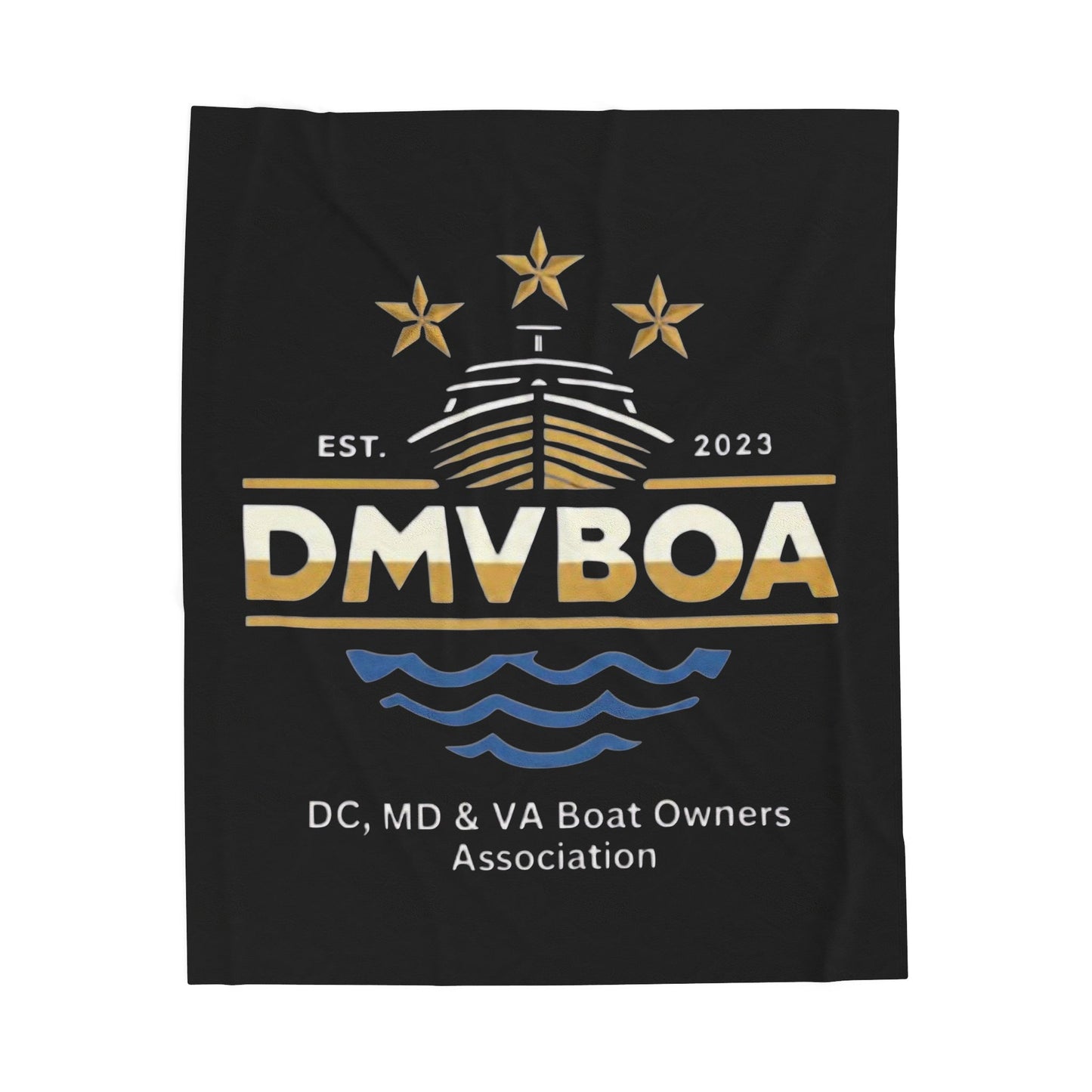 DMVBOA Velveteen Plush Blanket — DC/MD/VA Boat Owners Association Cozy Throw (Est. 2023)