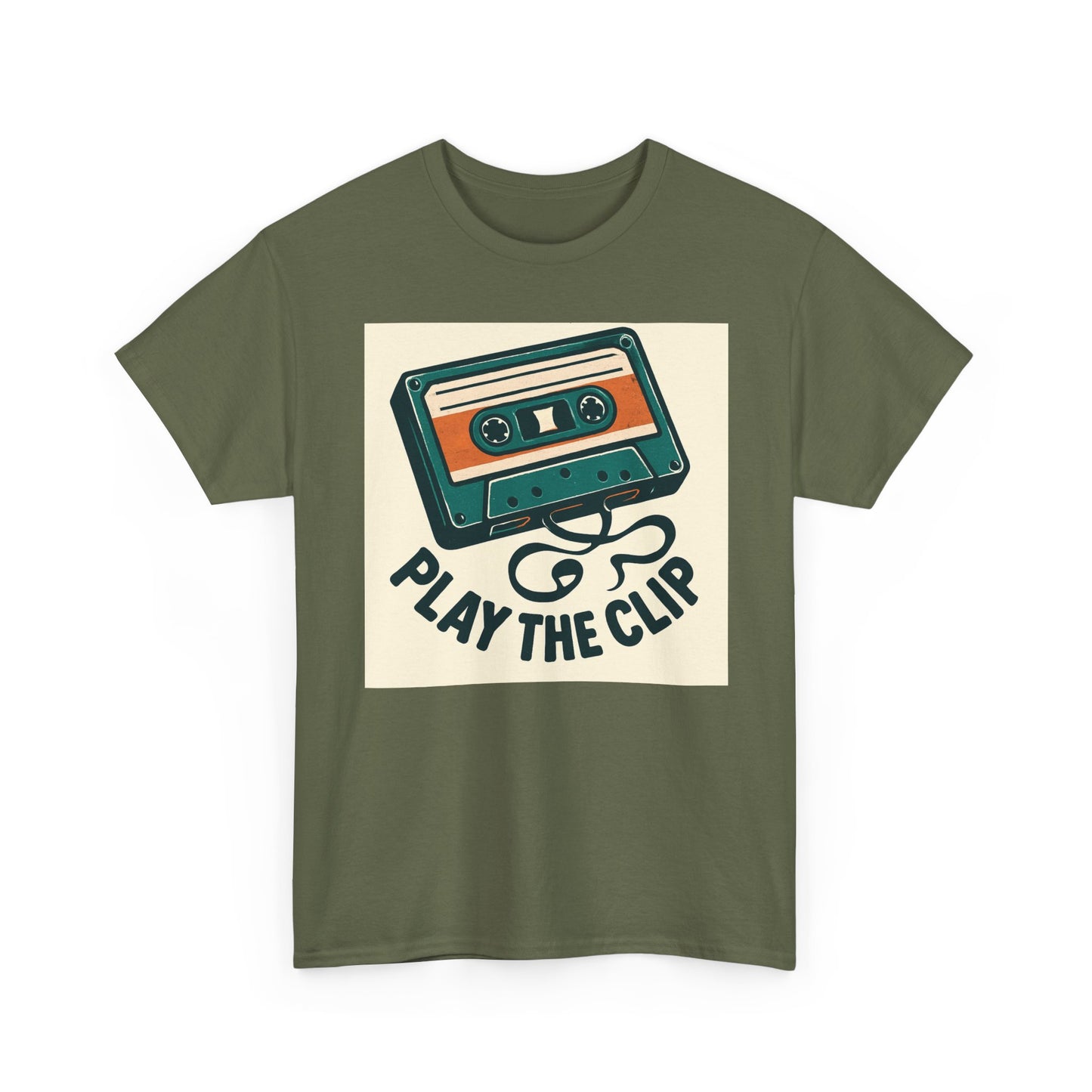 Cassette Tape 'Play the Clip' T-Shirt — Retro Music Tee Printify