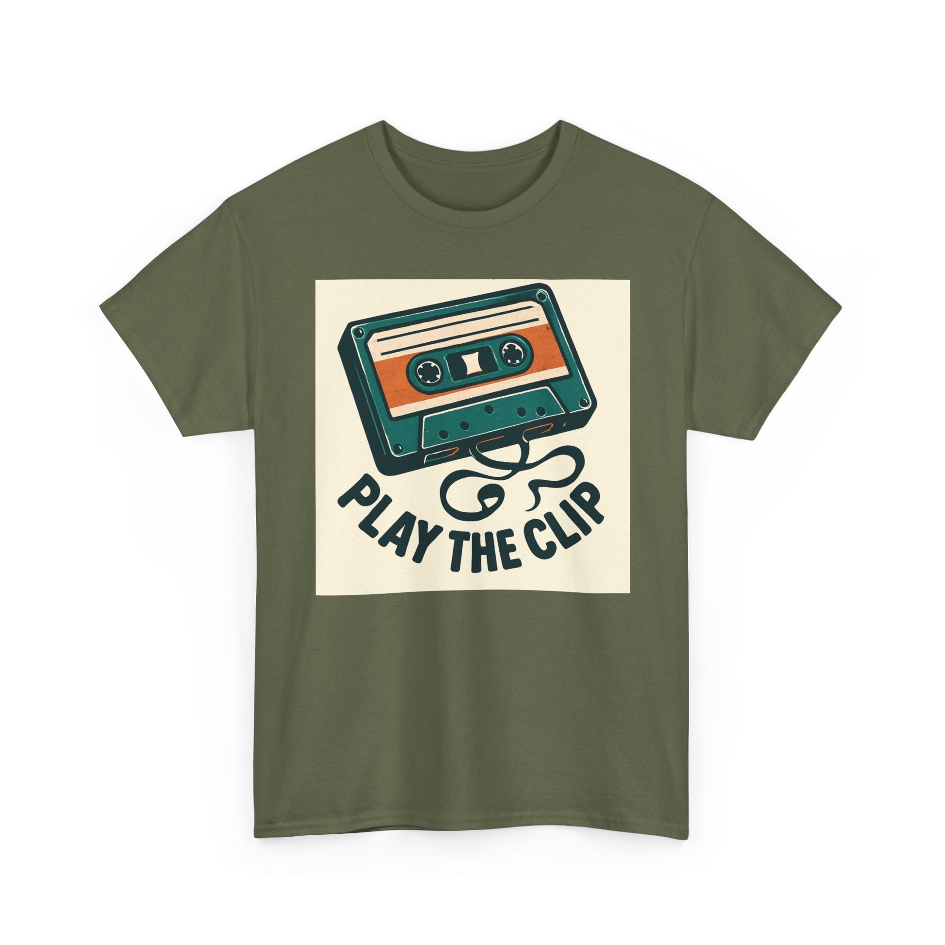 Cassette Tape 'Play the Clip' T-Shirt — Retro Music Tee Printify
