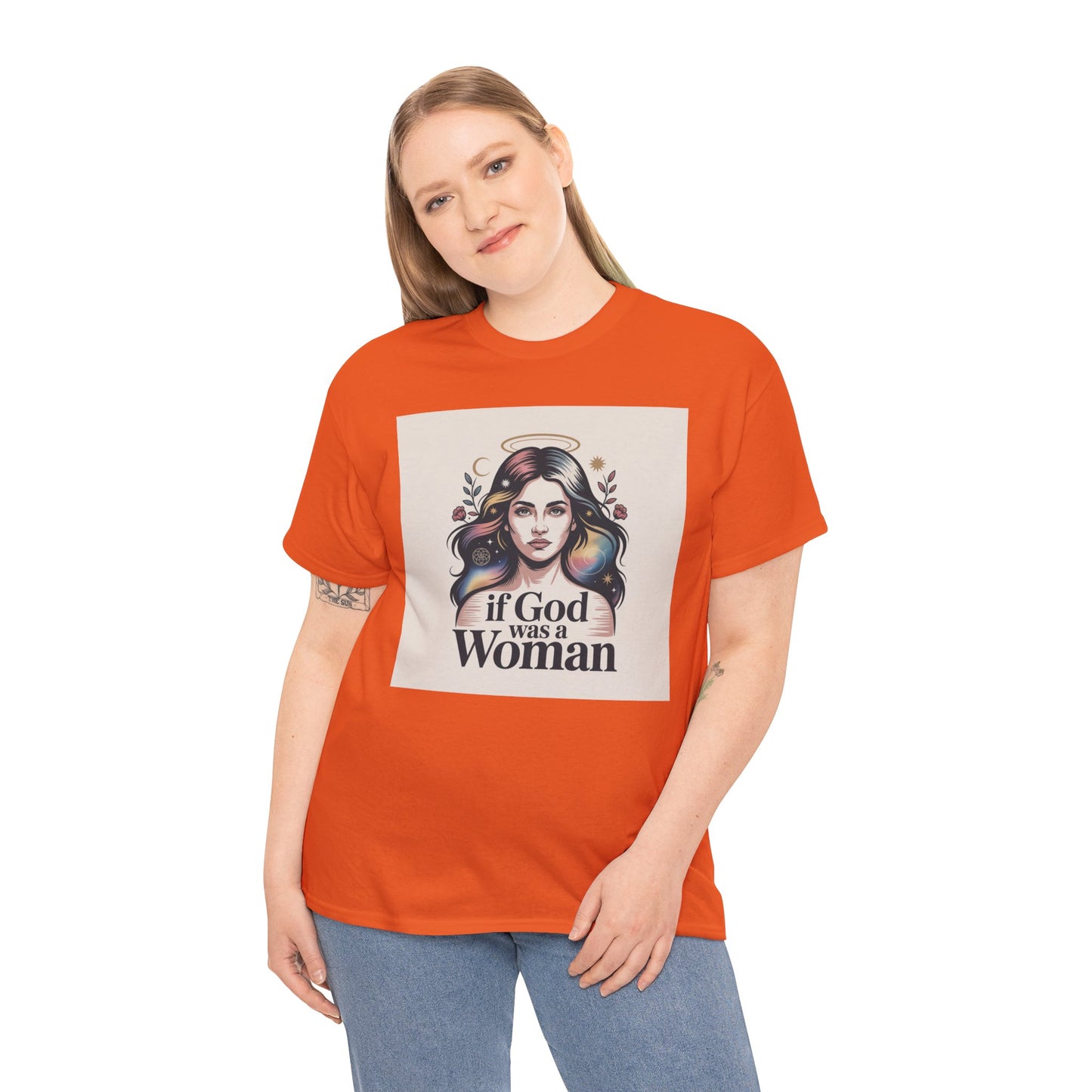 If God Was a Woman T-Shirt — Feminist Retro Portrait Tee