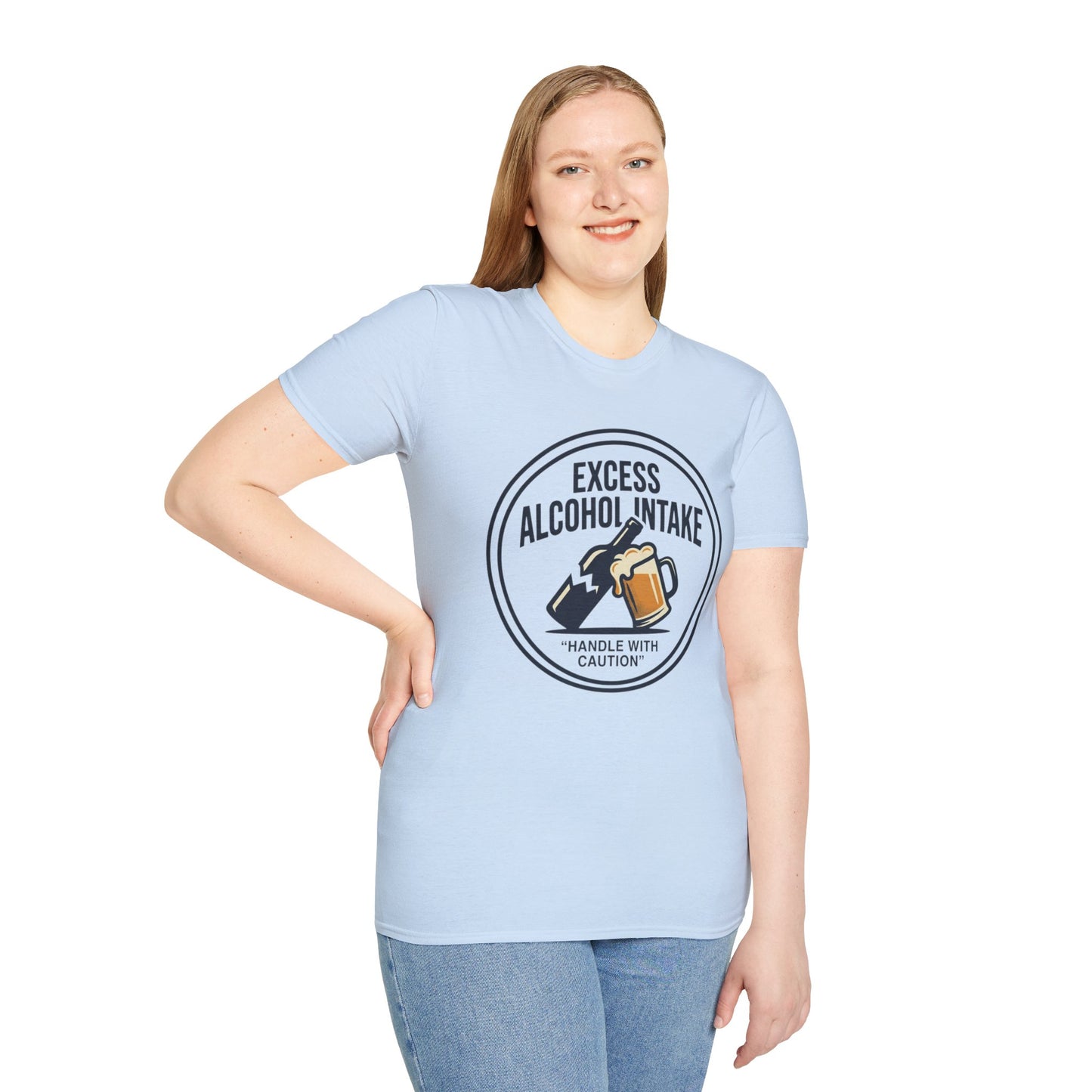 "Excess Alcohol Intake: Handle With Caution" Graphic Tee