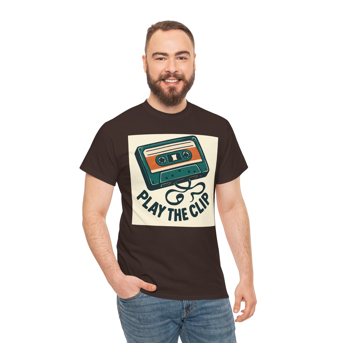 Cassette Tape 'Play the Clip' T-Shirt — Retro Music Tee Printify