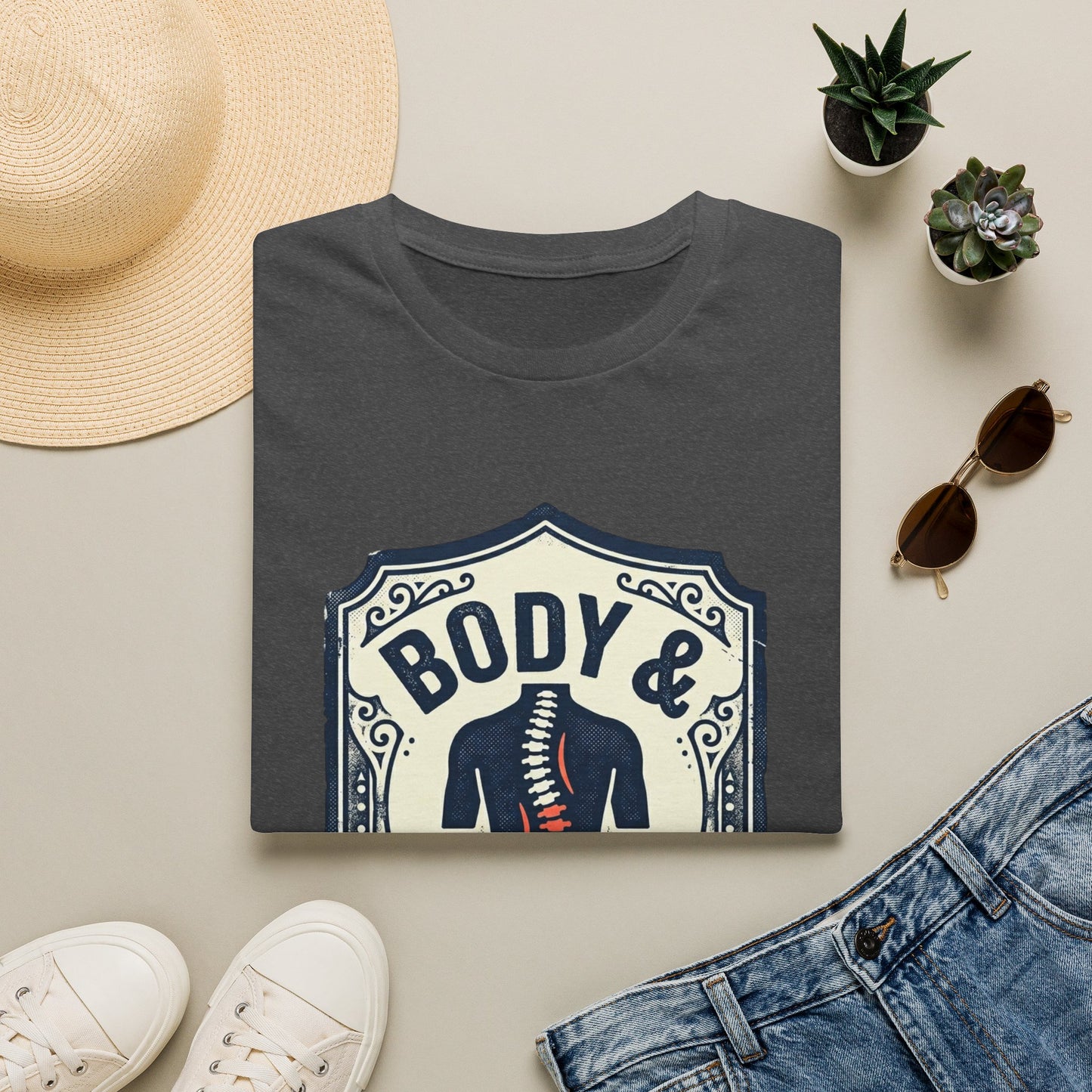Back Hurts T-Shirt — Body & Back Hurts Graphic Tee for Spine Pain Relief Awareness