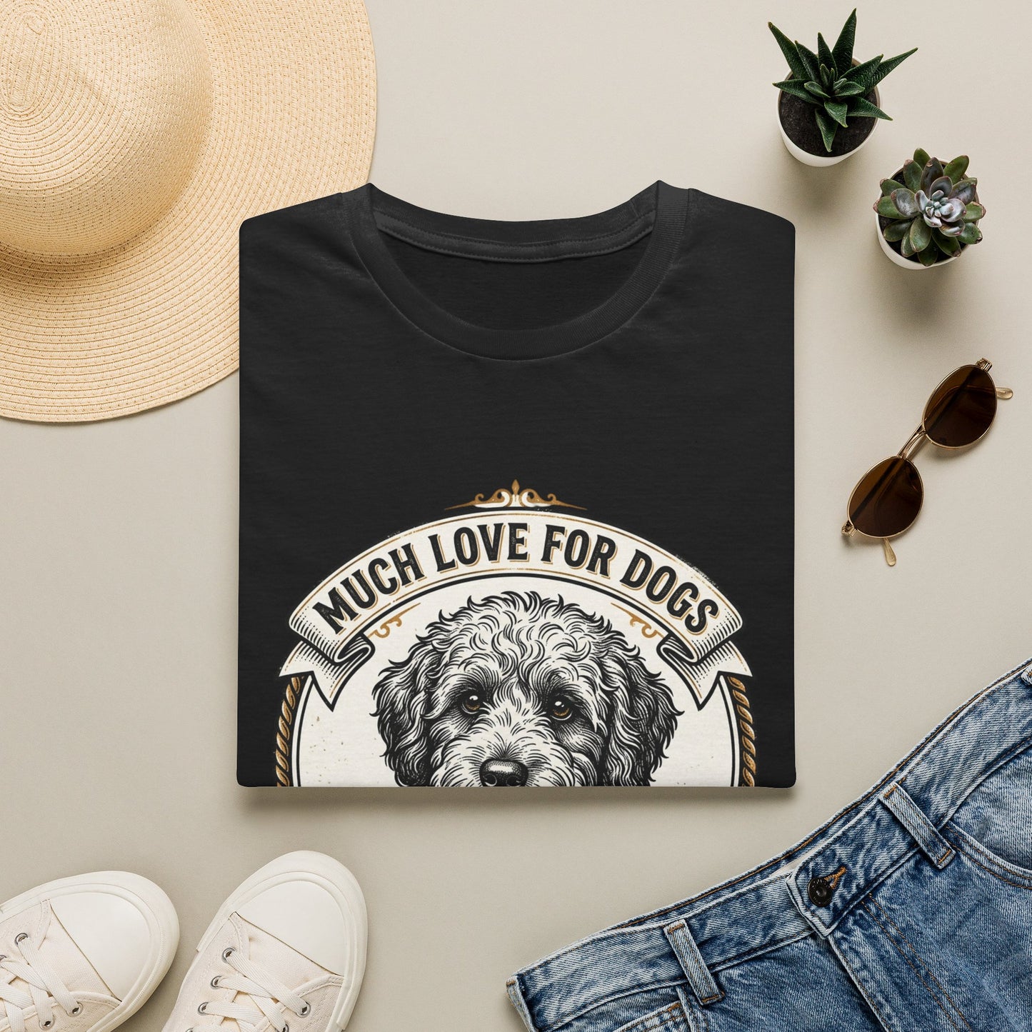 Much Love for Dogs T-Shirt — Vintage Dog Illustration Tee