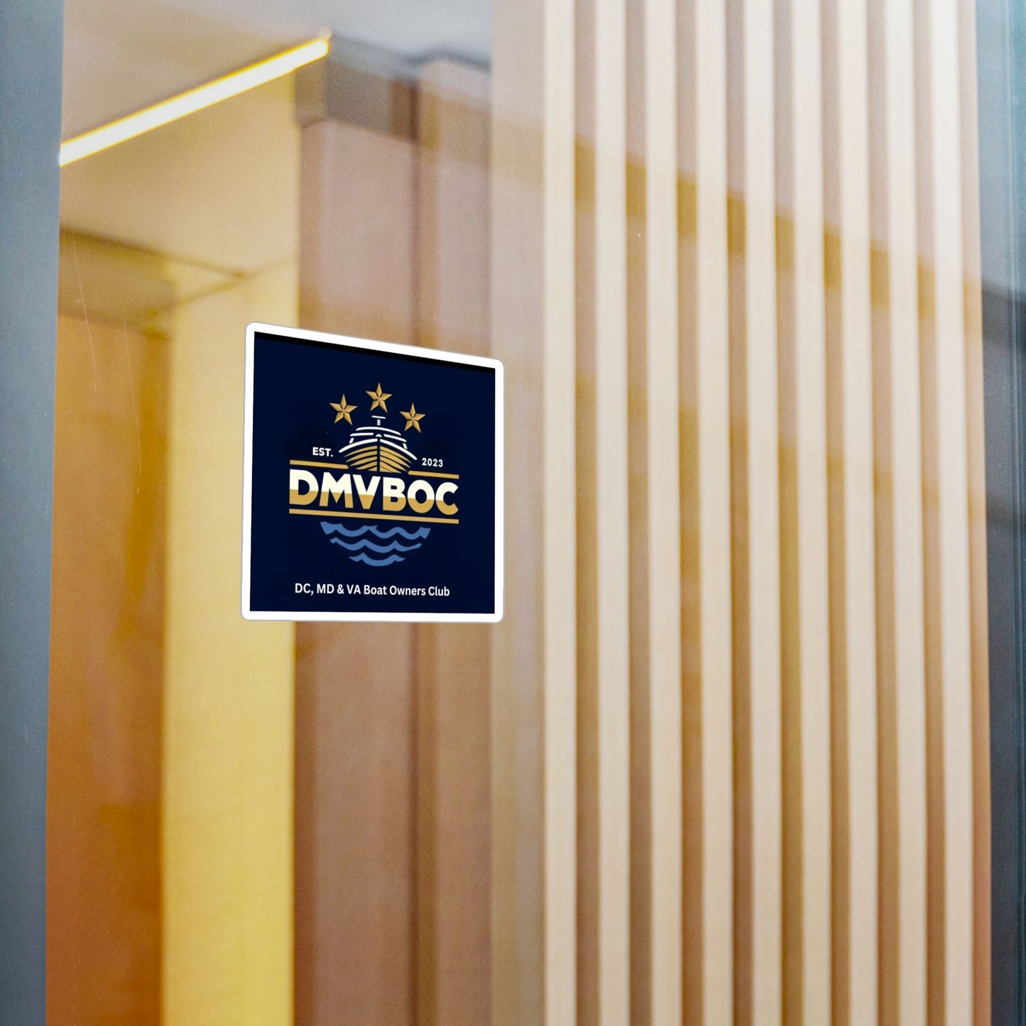 DMVBOC Boat Club Kiss-Cut Vinyl Sticker — DC MD VA Boat Owners Club Logo Decal