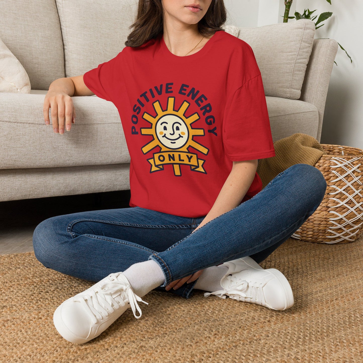 Positive Energy T-Shirt — Sunny 'Positive Energy Only' Graphic Tee