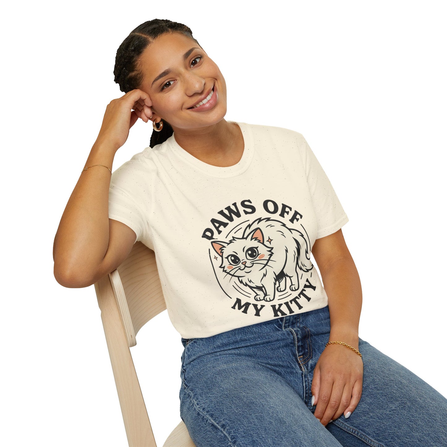 Paws Off My Kitty T-Shirt — Cute Protective Cat Graphic Tee