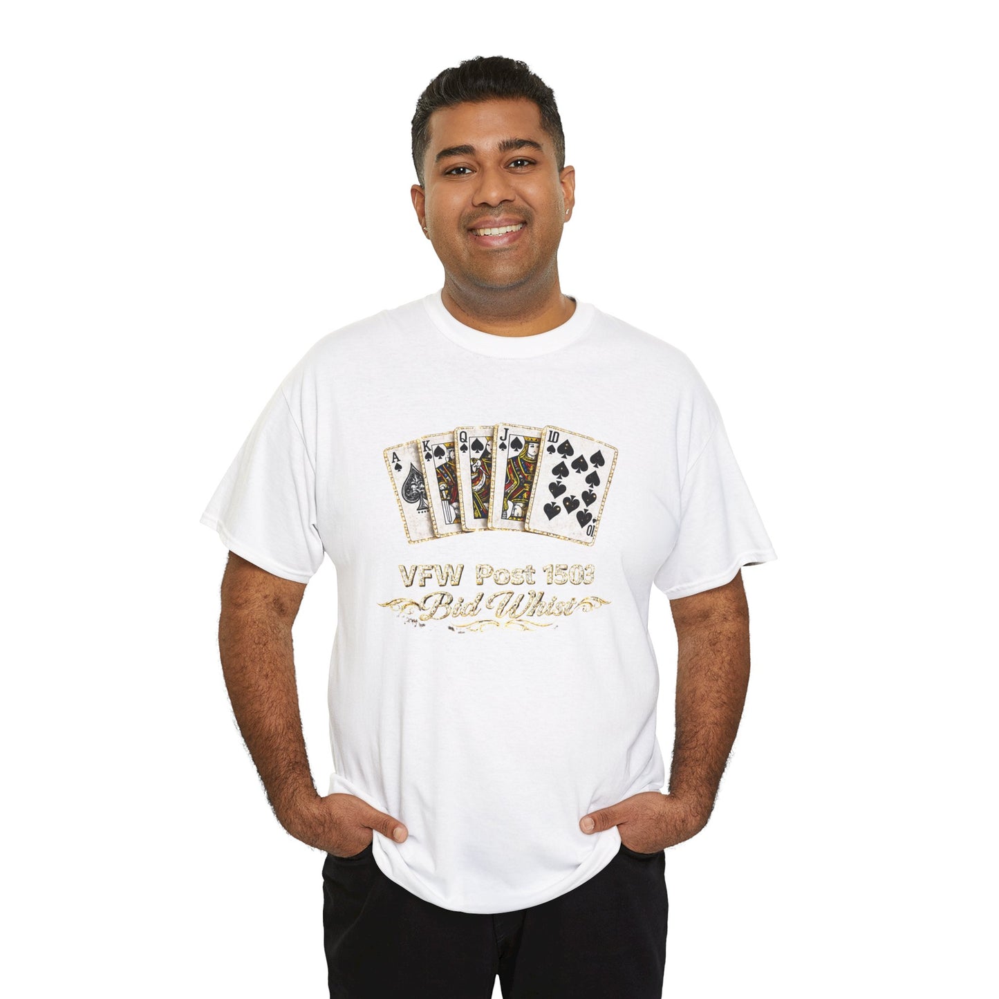 Veterans VFW Poker Night Tee – "VFW Post 1503" Playing Cards Design
