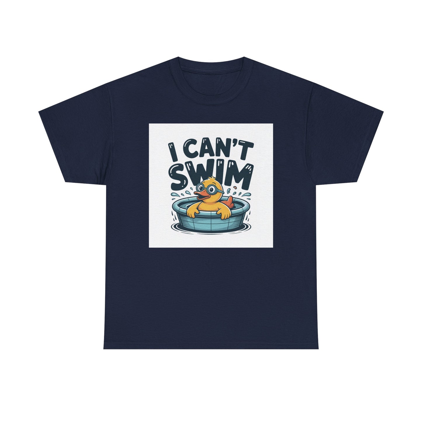 I Can't Swim Duck T-Shirt — Cute Funny Pool Float Graphic Tee