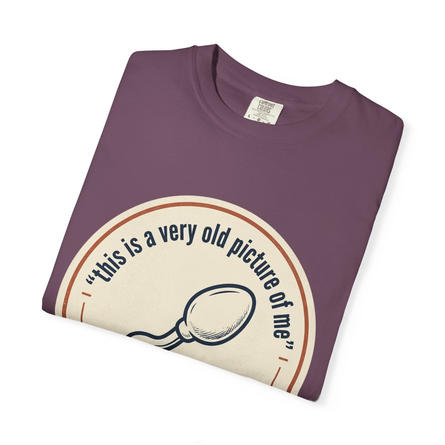Vintage Sperm Graphic T-Shirt — "this is a very old picture of me"