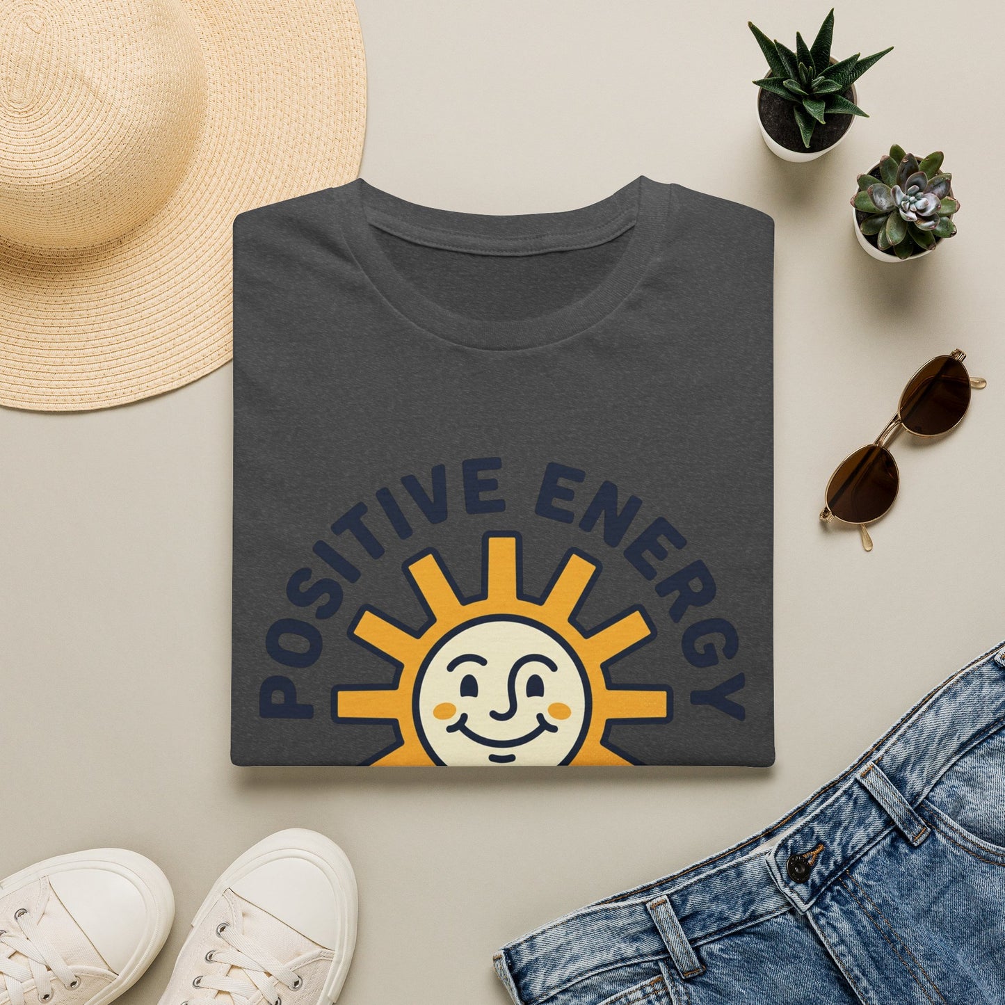 Positive Energy T-Shirt — Sunny 'Positive Energy Only' Graphic Tee