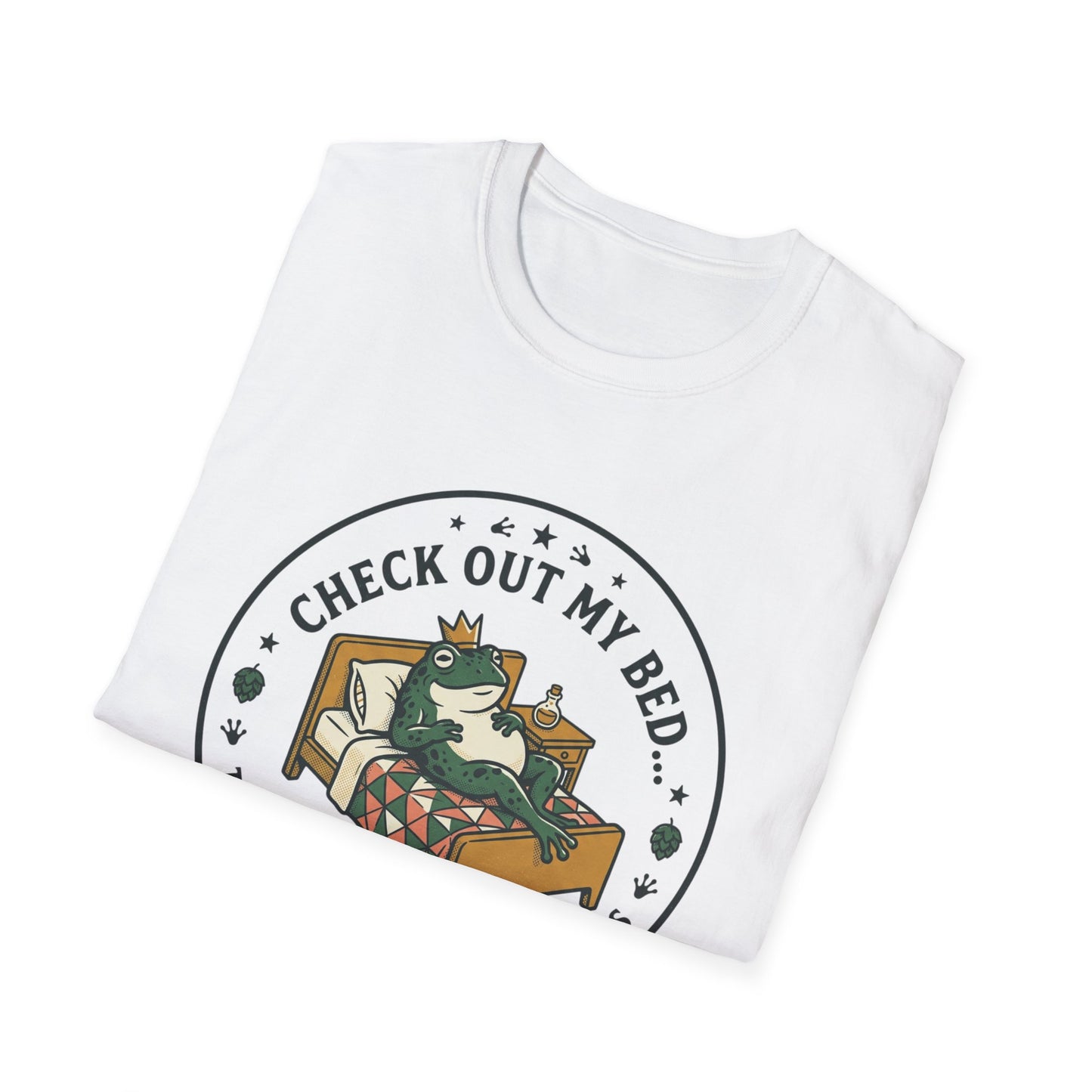 "Check Out My Bed" Cat Illustration Tee (There’s Where the Magic Happens)