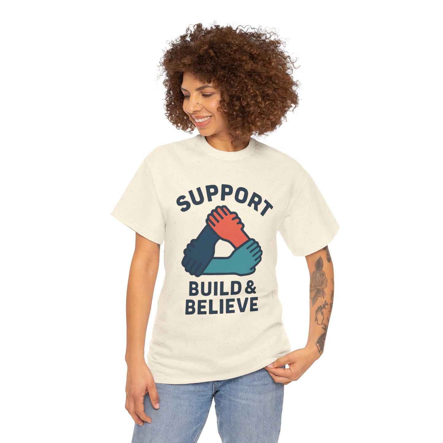 Support Build & Believe T-Shirt — Community Solidarity Graphic Tee