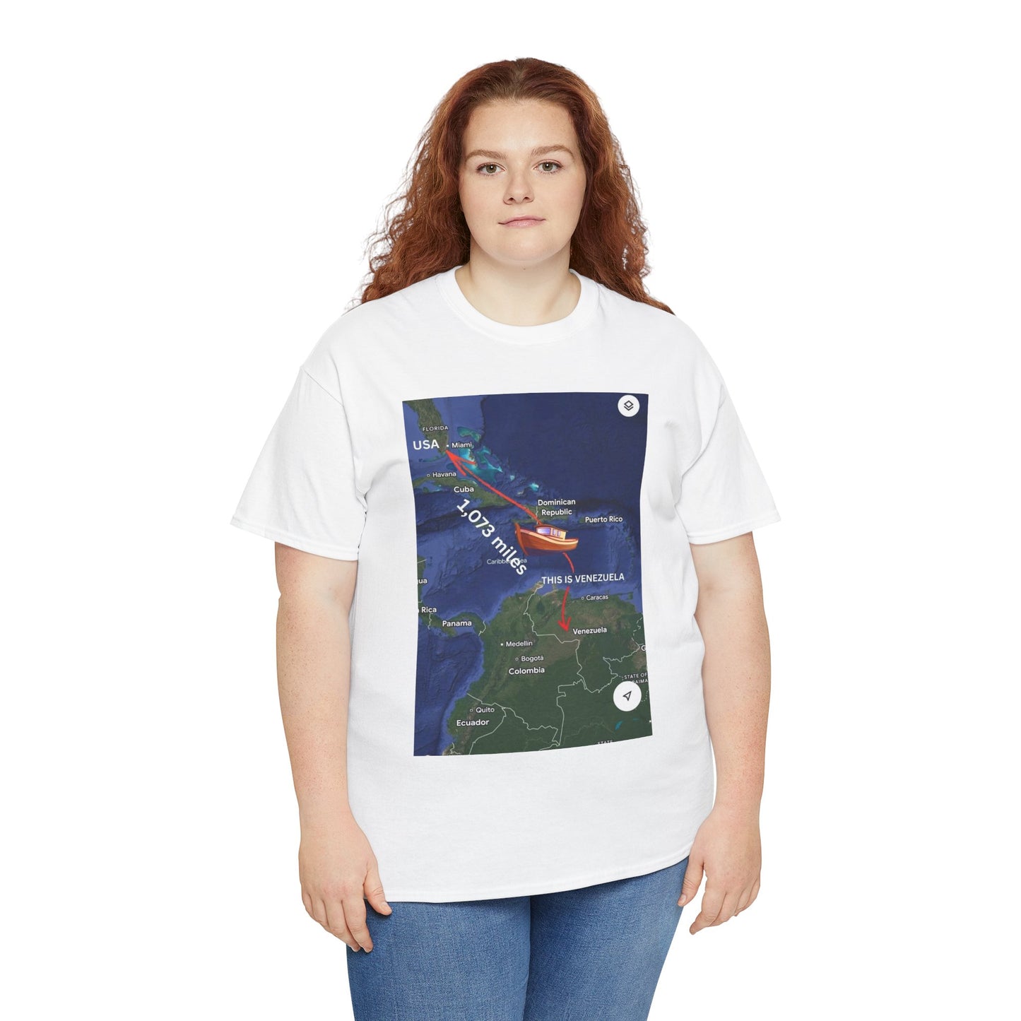 Weather Radar Tee — Tropical Storm Tracking Map Graphic Shirt Printify
