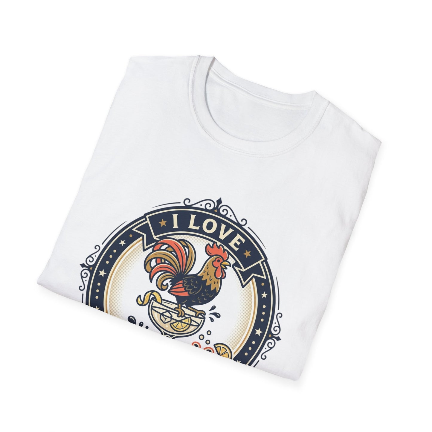 I Love Cocktales T-Shirt — Retro Rooster Cocktail Bar Tee