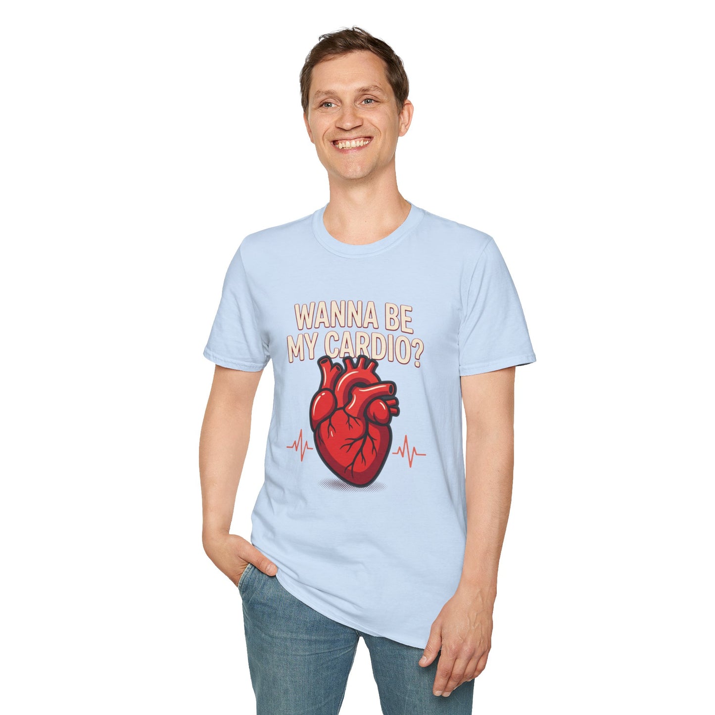 Wanna Be My Cardio? T-Shirt — Cute Anatomical Heart Graphic Tee