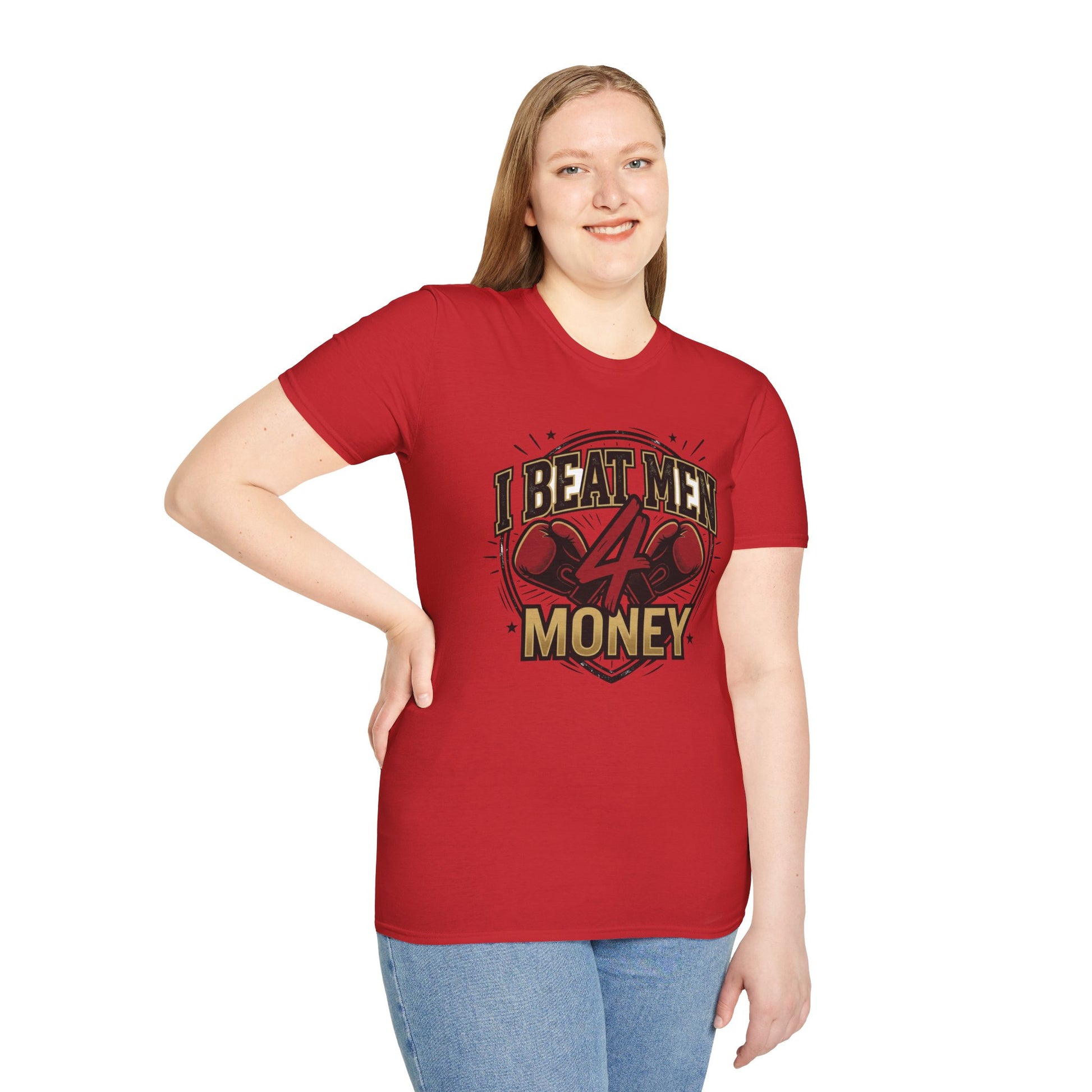 I Beat Men 4 Money Boxing T-Shirt Printify