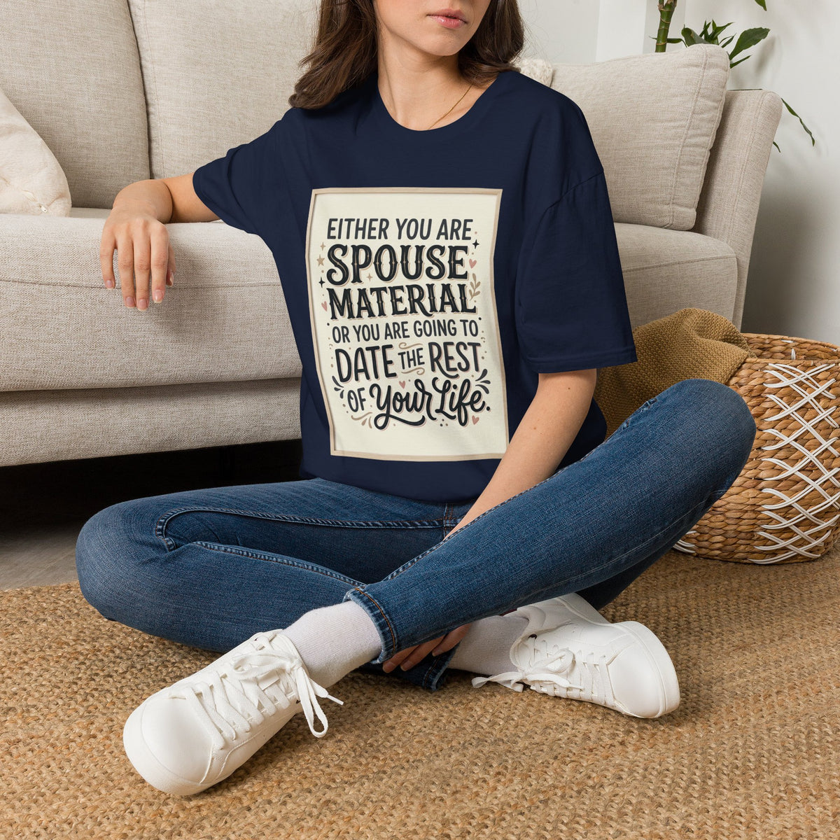 Spouse Material T-Shirt – Funny Relationship Quote Tee
