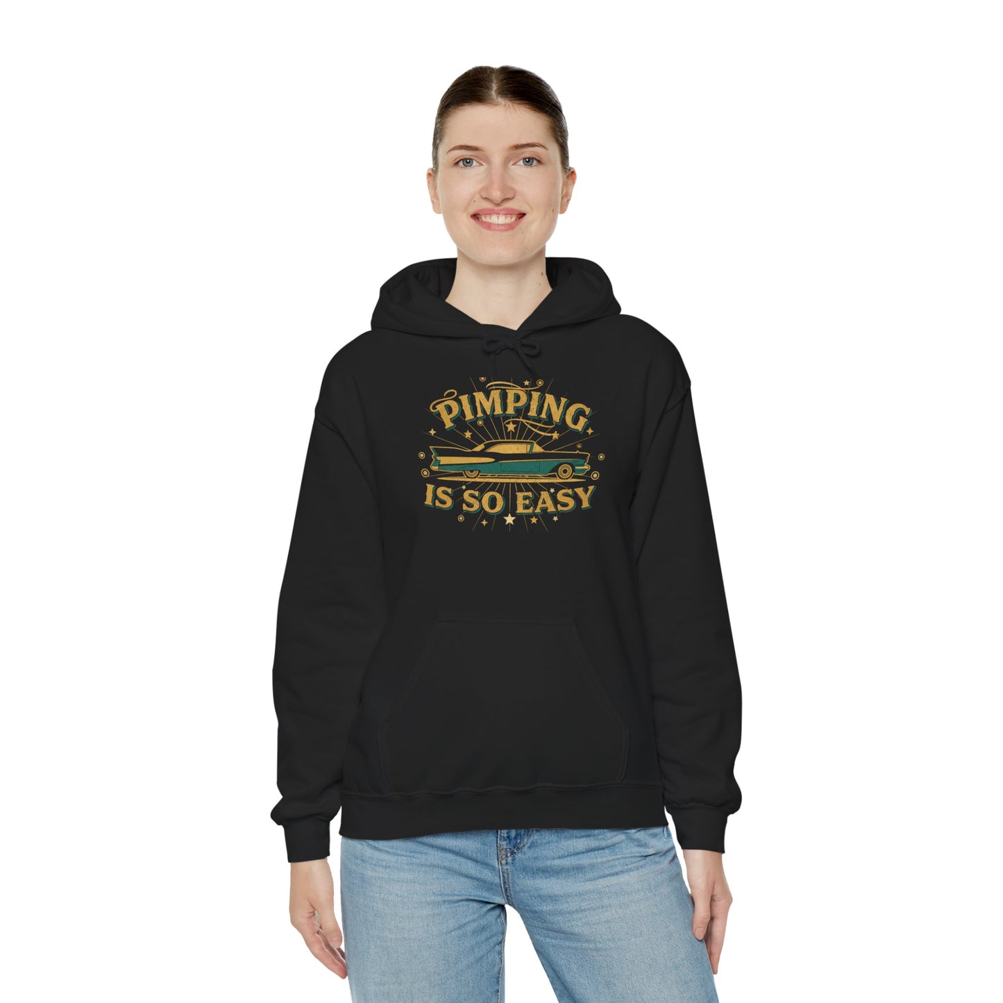 Hoodie — "Pimping Is So Easy" Vintage Lowrider Graphic Hoodie